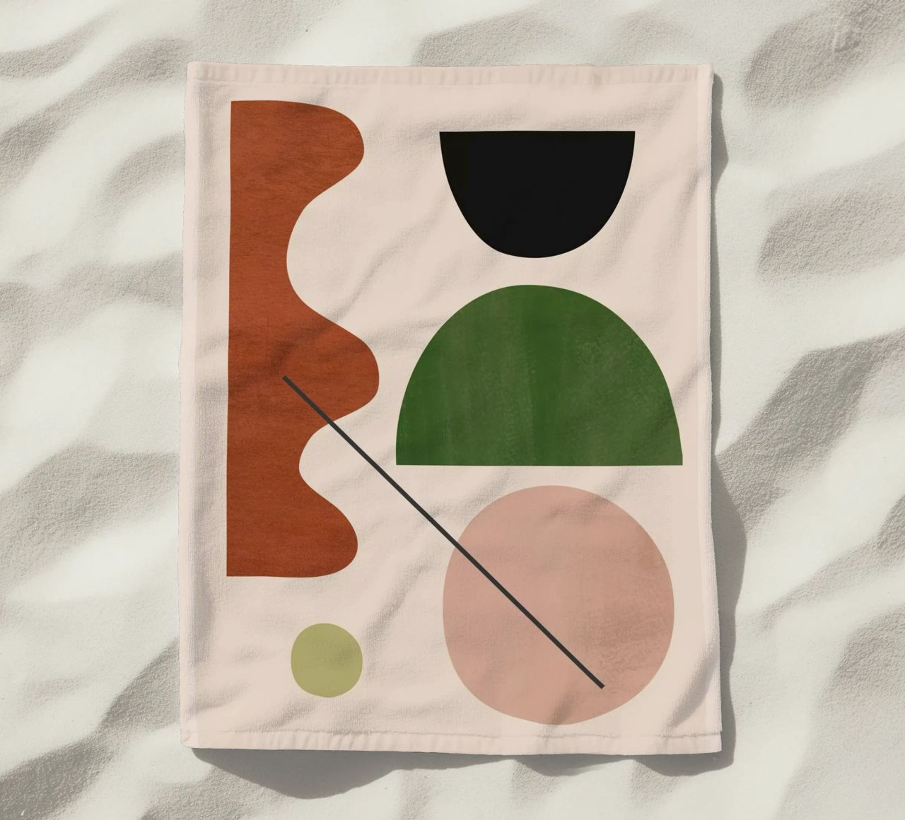 Modern Abstract Minimal Shapes 31 beach towel by ThingDesign