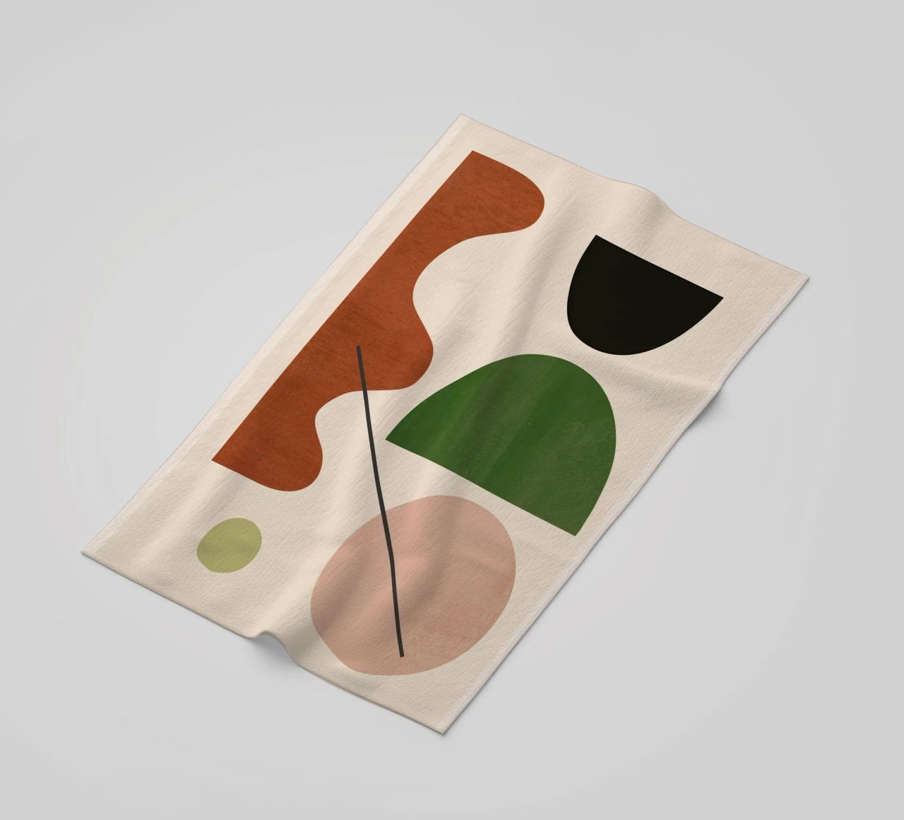 Modern Abstract Minimal Shapes 31 beach towel by ThingDesign