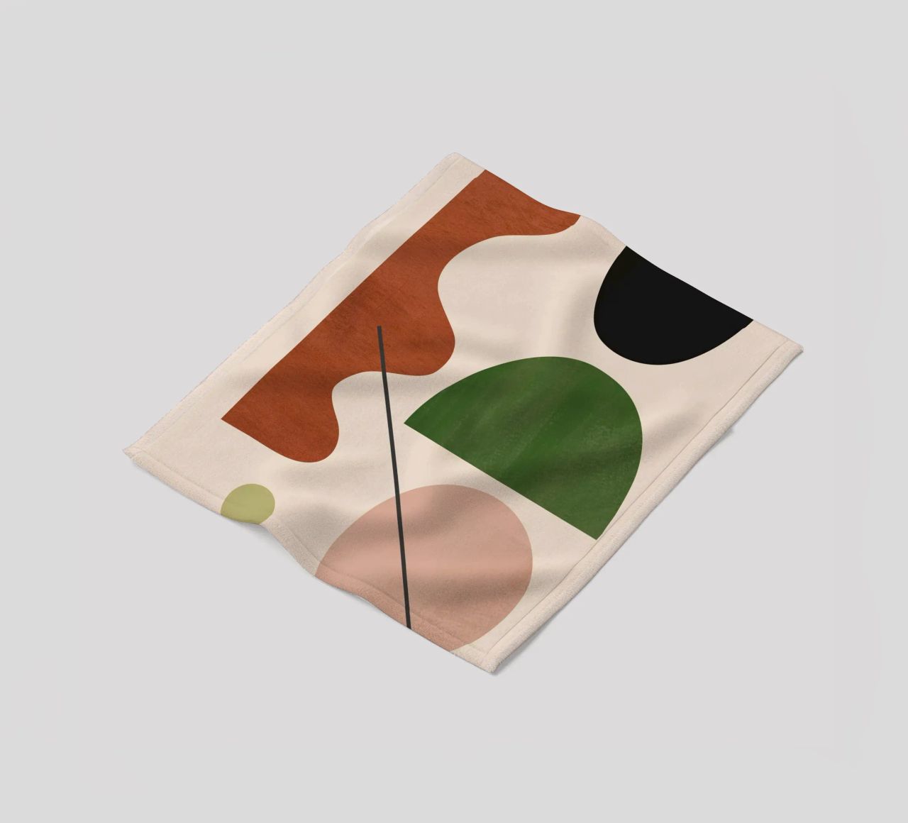 Modern Abstract Minimal Shapes 31 fleece blanket by ThingDesign