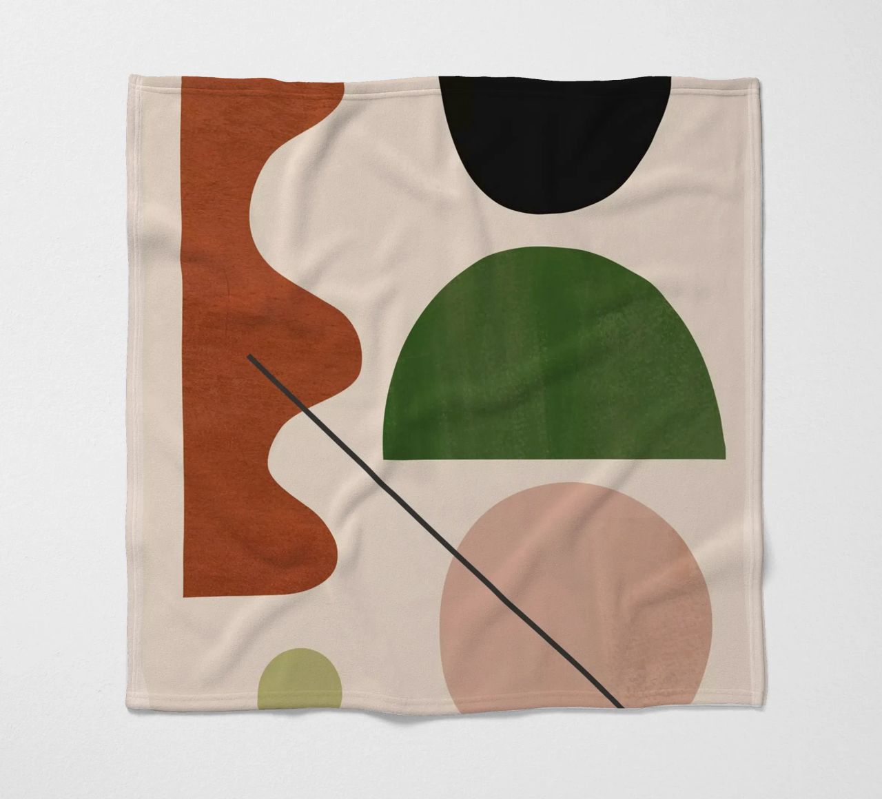 Modern Abstract Minimal Shapes 31 fleece blanket by ThingDesign