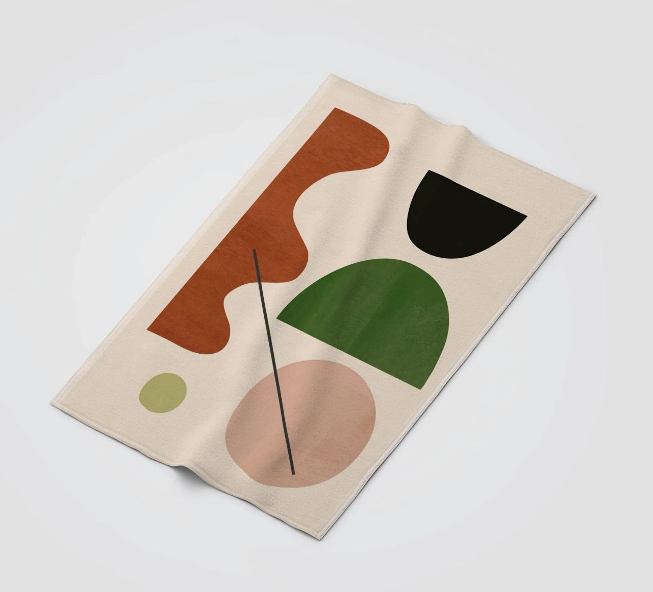 Modern Abstract Minimal Shapes 31 fleece blanket by ThingDesign