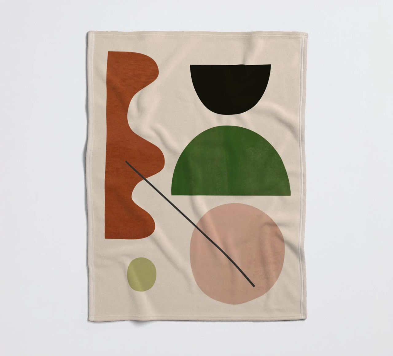Modern Abstract Minimal Shapes 31 fleece blanket by ThingDesign