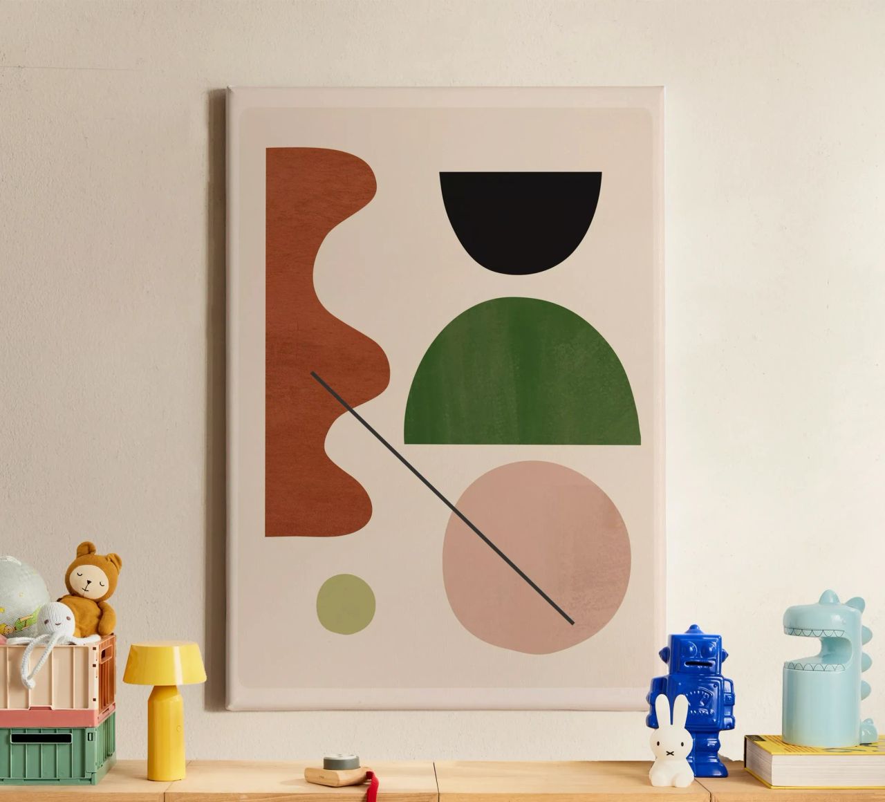 Moderne abstrakte minimale Formen 31 Leinwand von ThingDesign