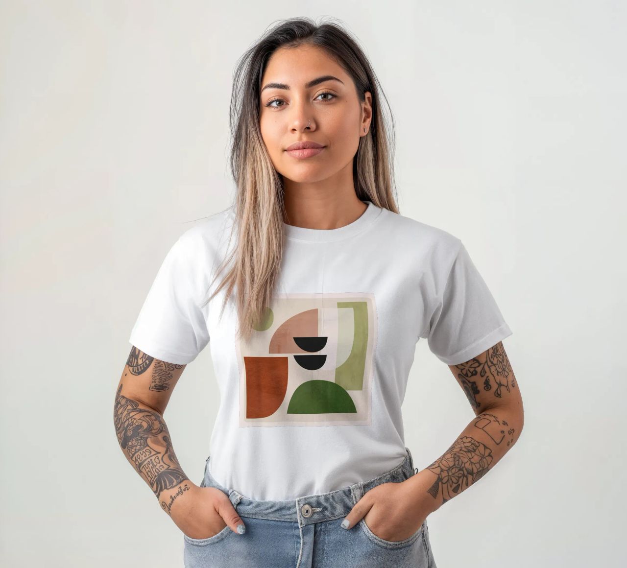Modern Abstract Minimal Shapes 32 t-shirt by ThingDesign