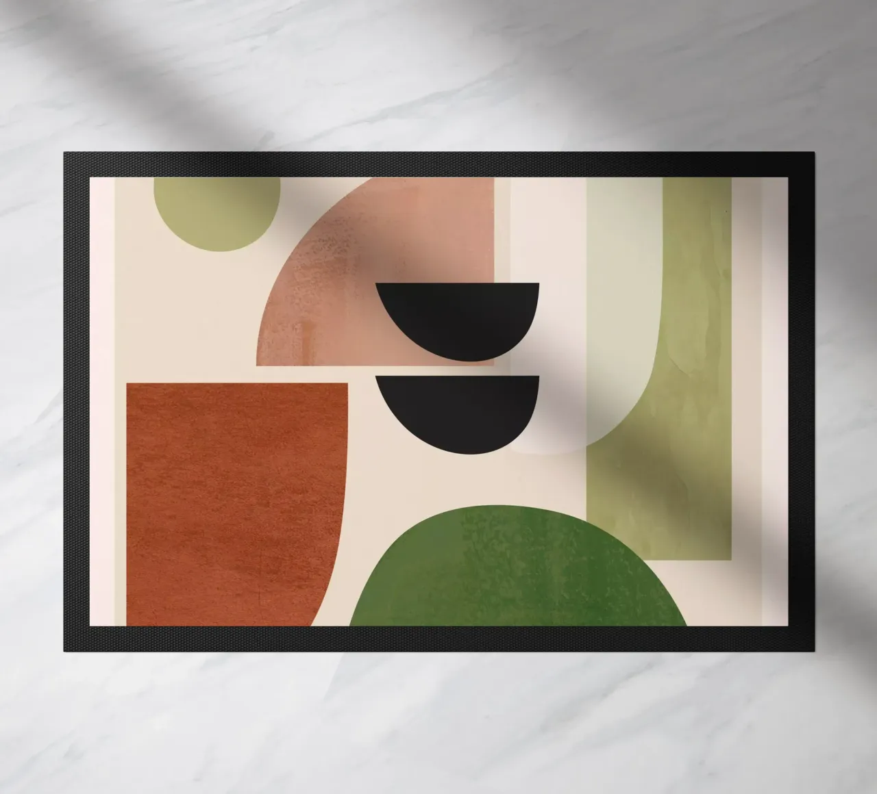 Moderne abstrakte minimale Formen 32 Fußmatte von ThingDesign