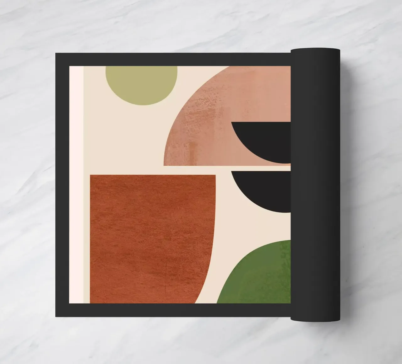 Moderne abstrakte minimale Formen 32 Fußmatte von ThingDesign