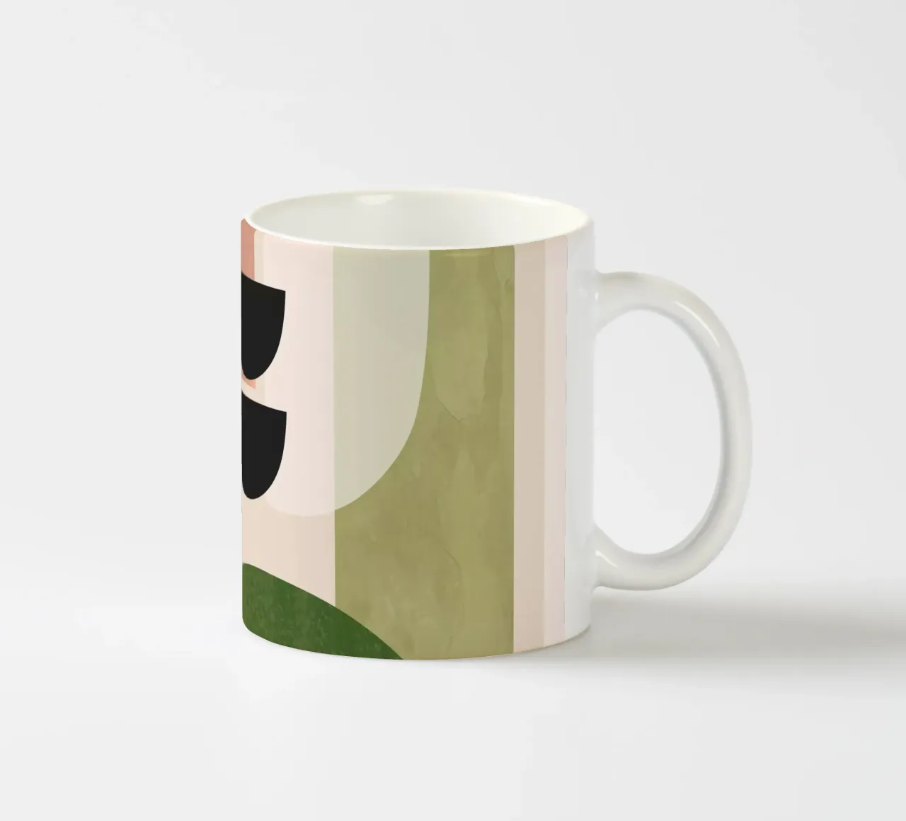 Moderne abstrakte minimale Formen 32 Keramik Tasse von ThingDesign