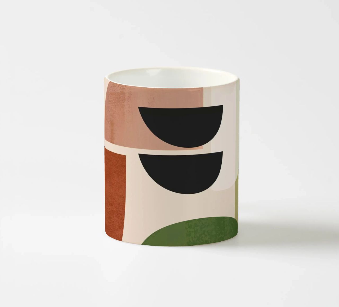 Modern Abstract Minimal Shapes 32 ceramic mug by ThingDesign