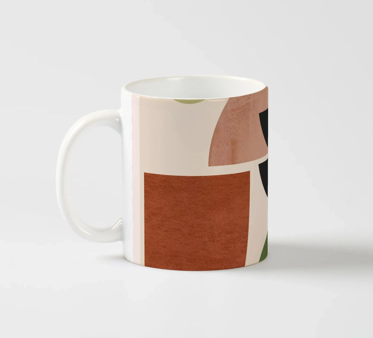 Modern Abstract Minimal Shapes 32 ceramic mug by ThingDesign