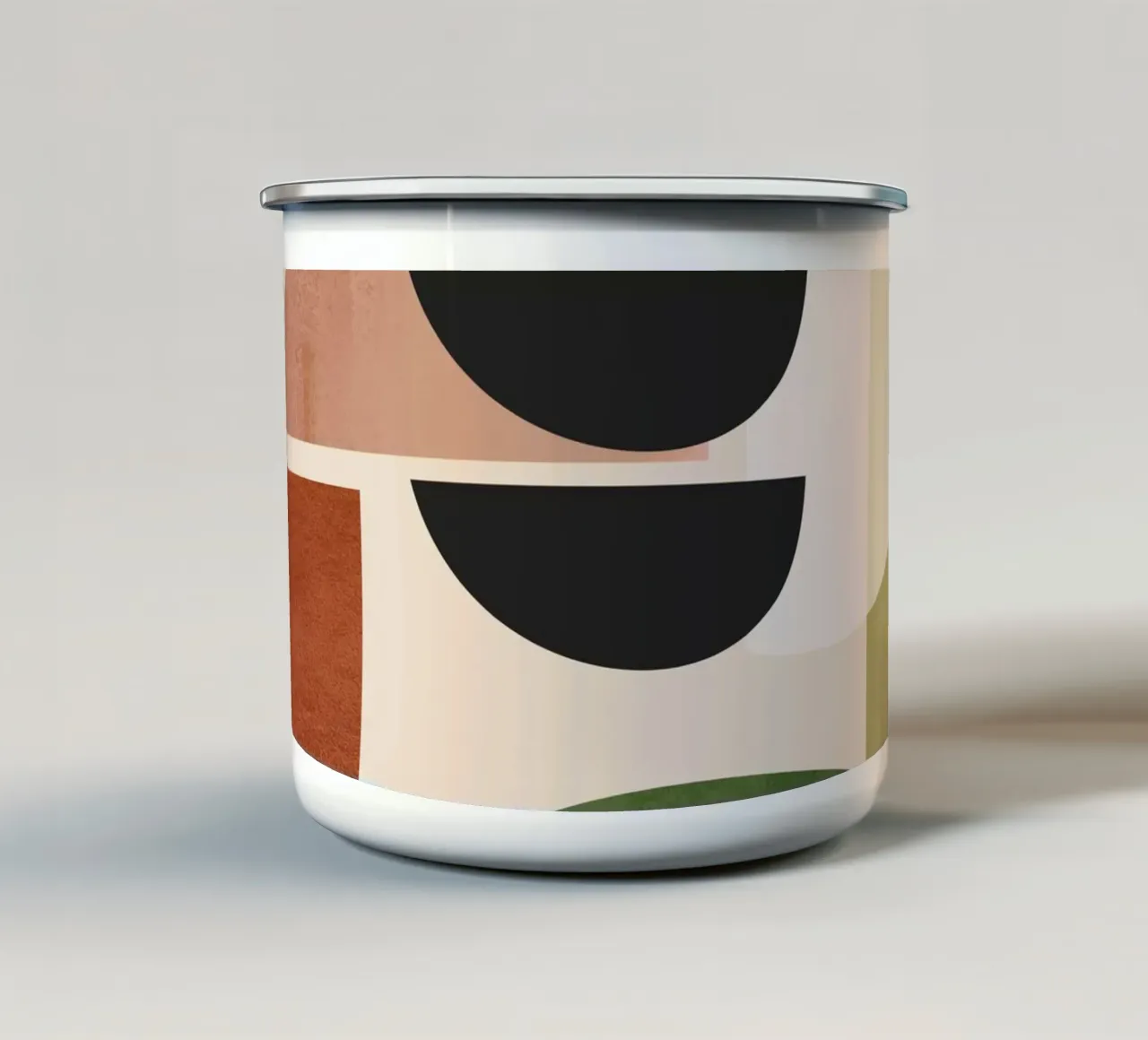 Formas modernas, abstractas y mínimas 32 taza de esmalte de ThingDesign