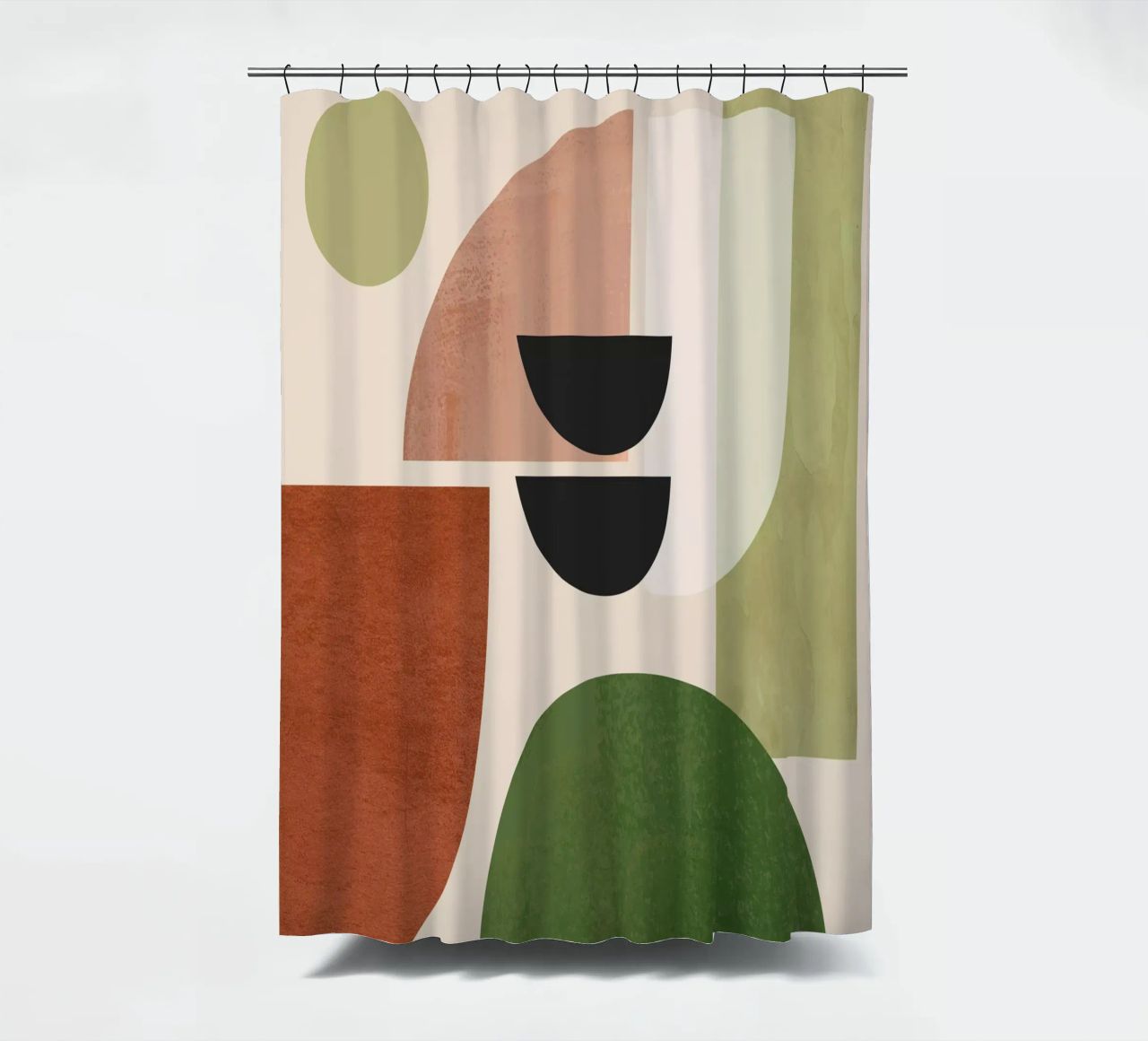 Modern Abstract Minimal Shapes 32 shower curtain by ThingDesign
