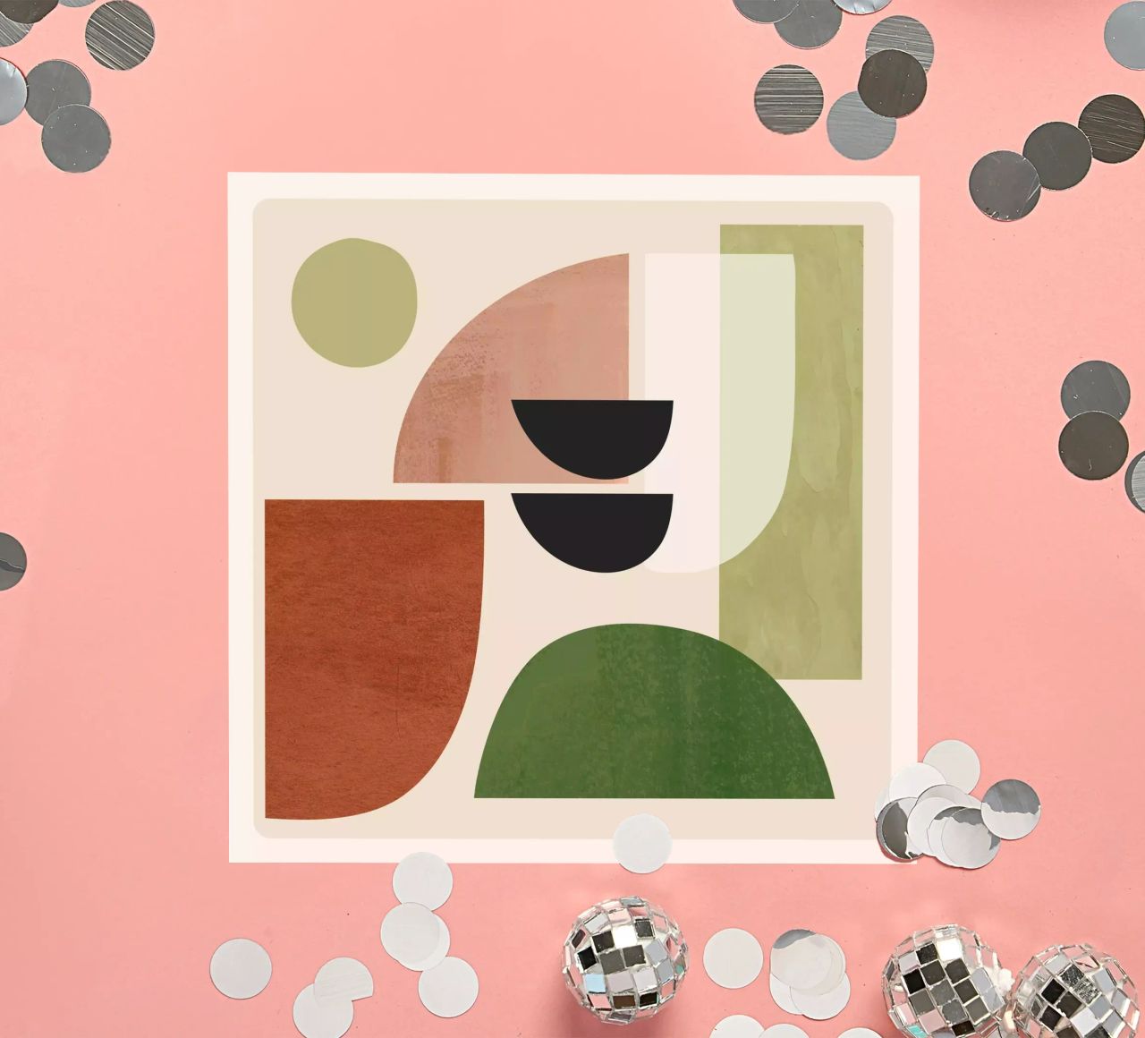 Modern Abstract Minimal Shapes 32 sticker by ThingDesign