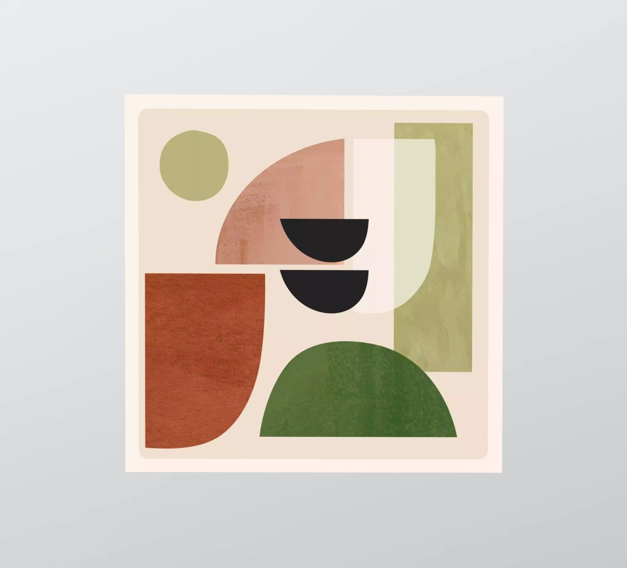 Modern Abstract Minimal Shapes 32 sticker by ThingDesign