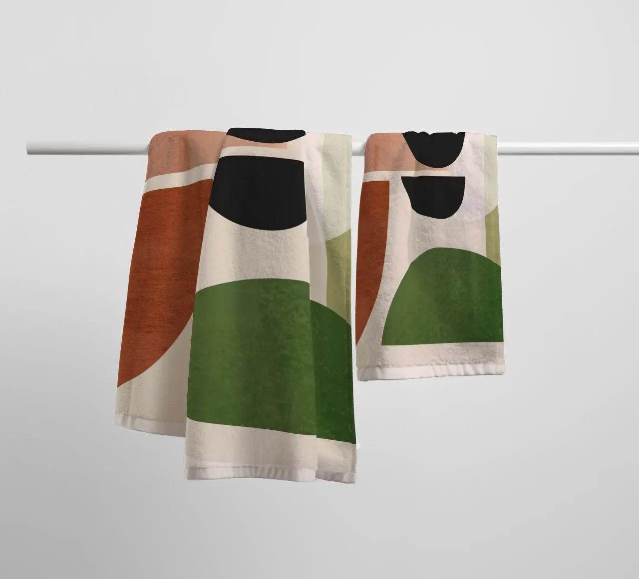 Moderne abstrakte minimale Formen 32 Handtuch von ThingDesign