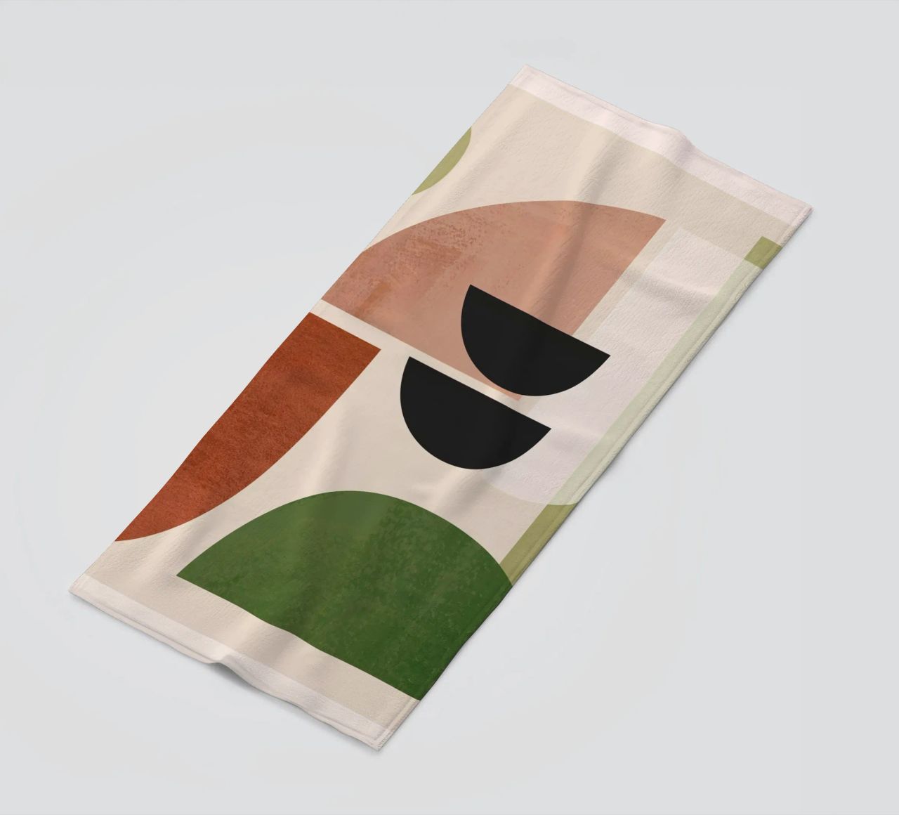 Modern Abstract Minimal Shapes 32 beach towel by ThingDesign