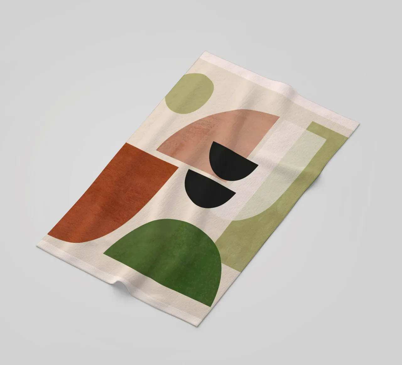 Moderne abstrakte minimale Formen 32 Strandtuch von ThingDesign