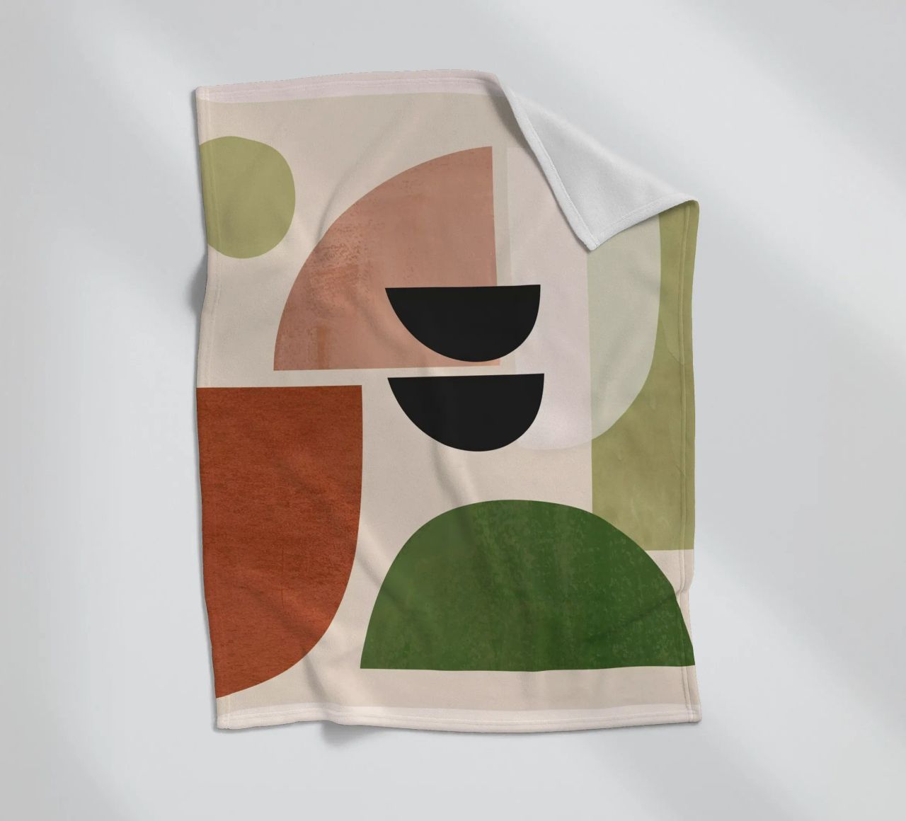 Modern Abstract Minimal Shapes 32 fleece blanket by ThingDesign