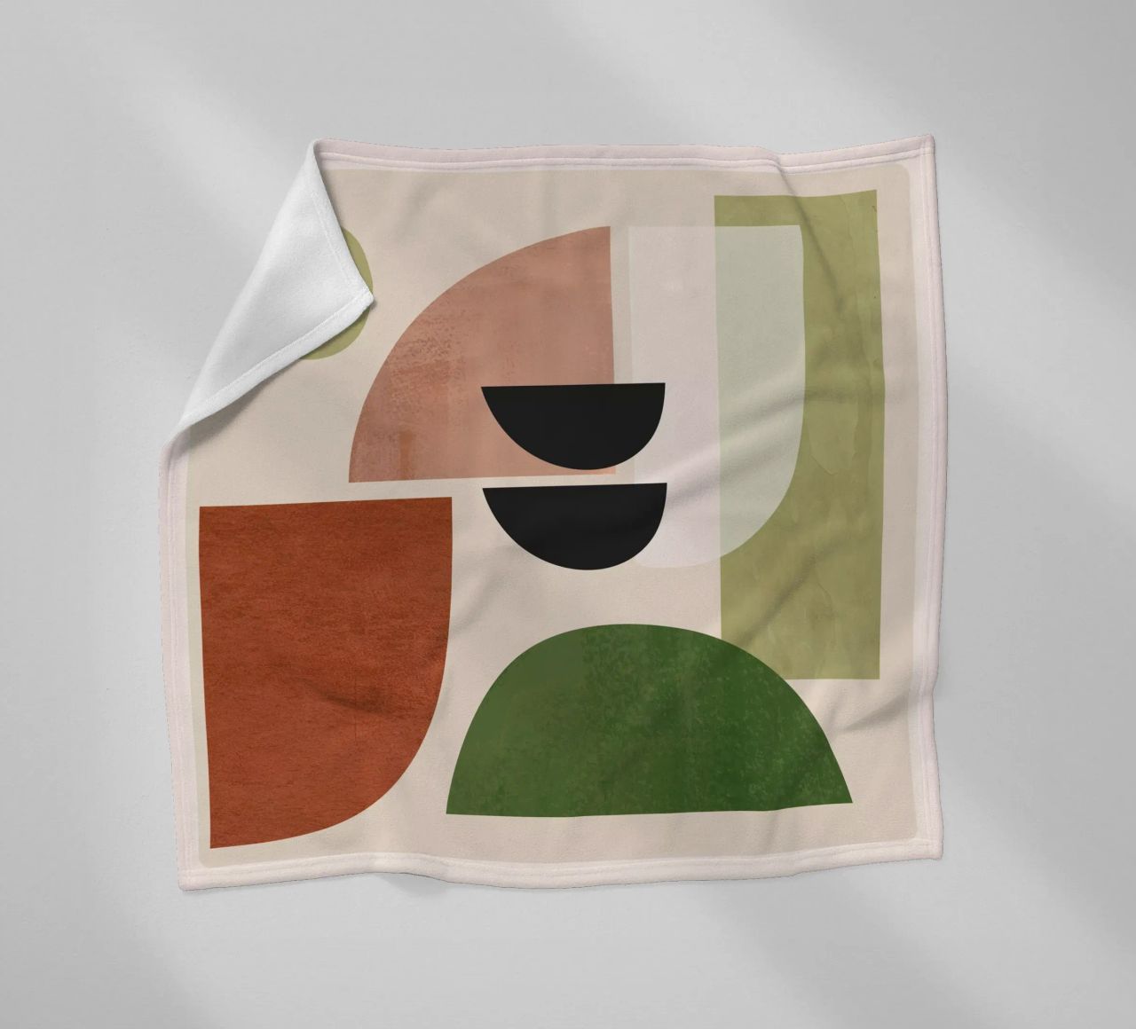 Modern Abstract Minimal Shapes 32 fleece blanket by ThingDesign