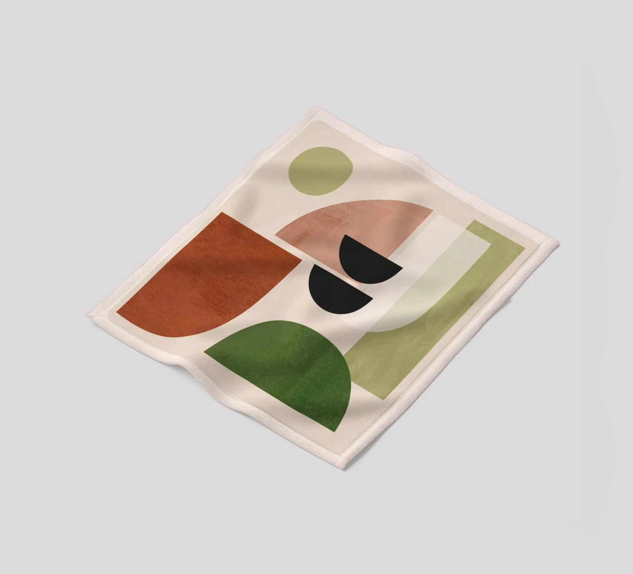 Modern Abstract Minimal Shapes 32 fleece blanket by ThingDesign
