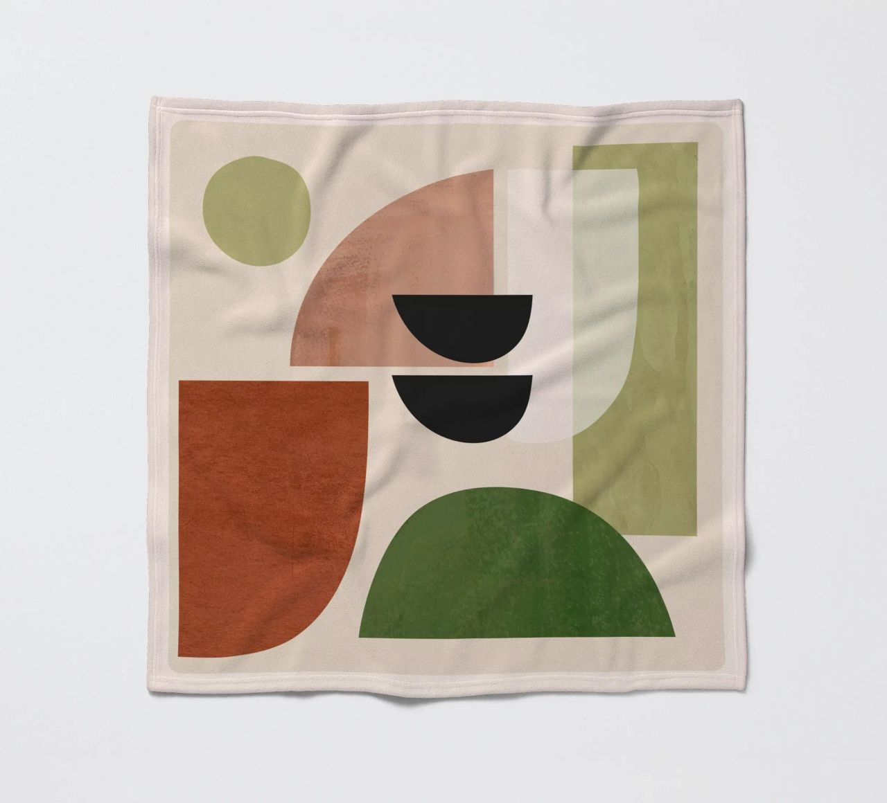 Modern Abstract Minimal Shapes 32 fleece blanket by ThingDesign