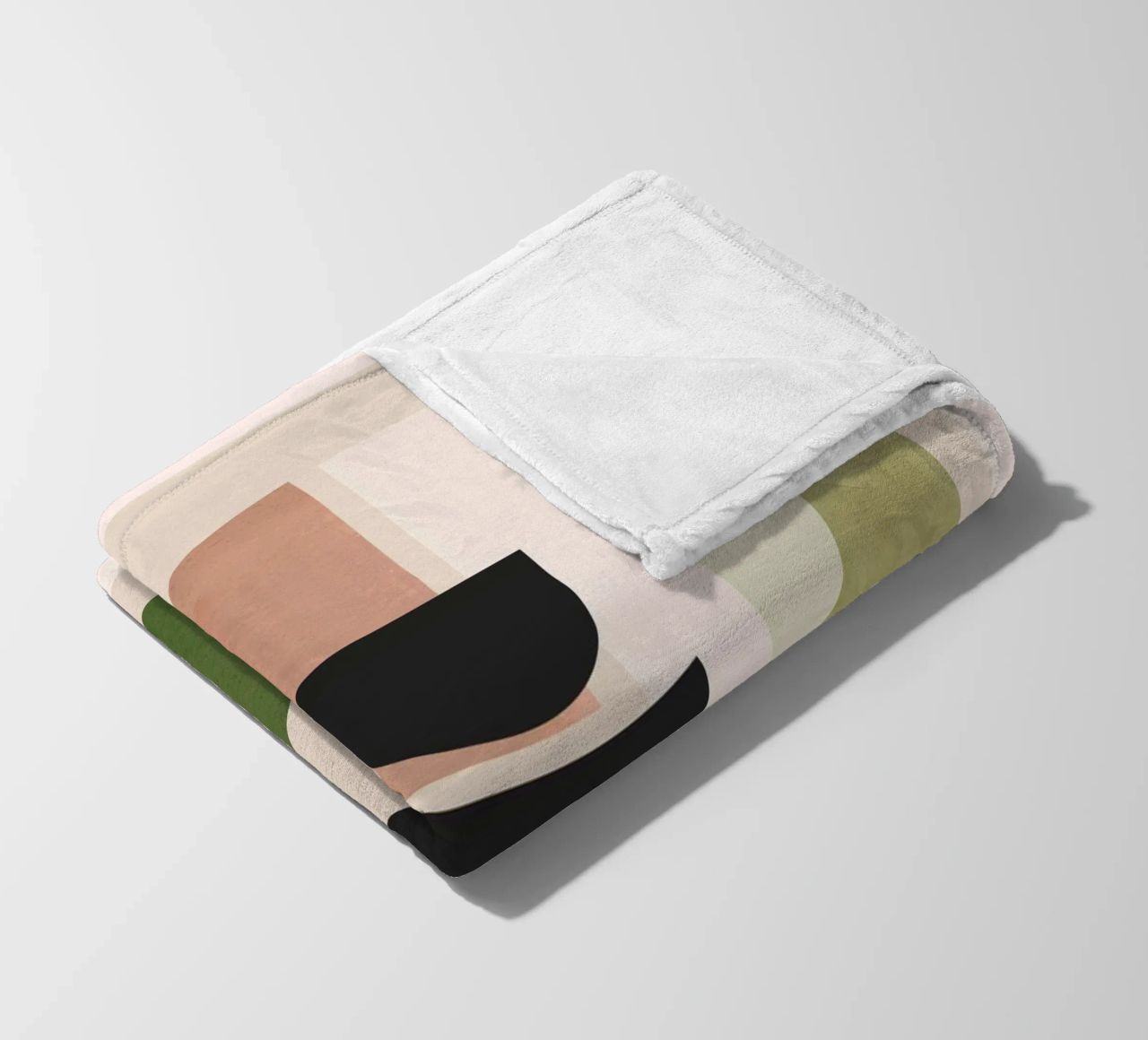 Modern Abstract Minimal Shapes 32 fleece blanket by ThingDesign