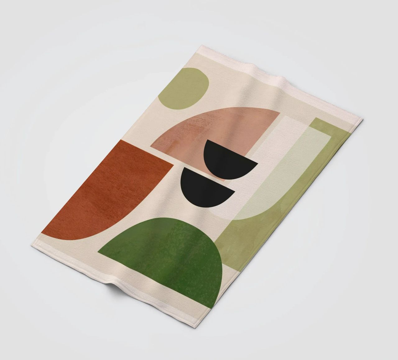 Modern Abstract Minimal Shapes 32 fleece blanket by ThingDesign