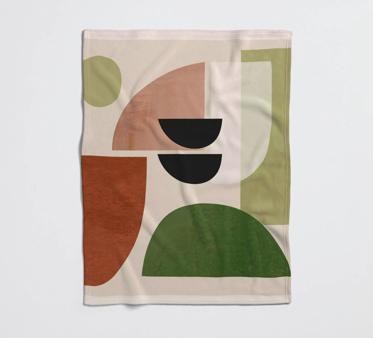 Modern Abstract Minimal Shapes 32 fleece blanket by ThingDesign