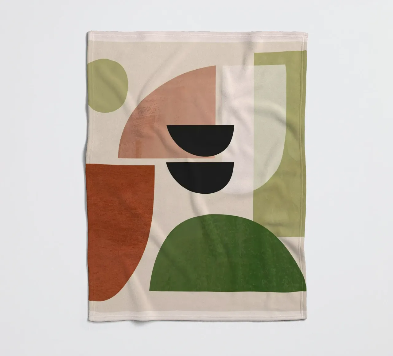 Modern Abstract Minimal Shapes 32 fleece blanket by ThingDesign