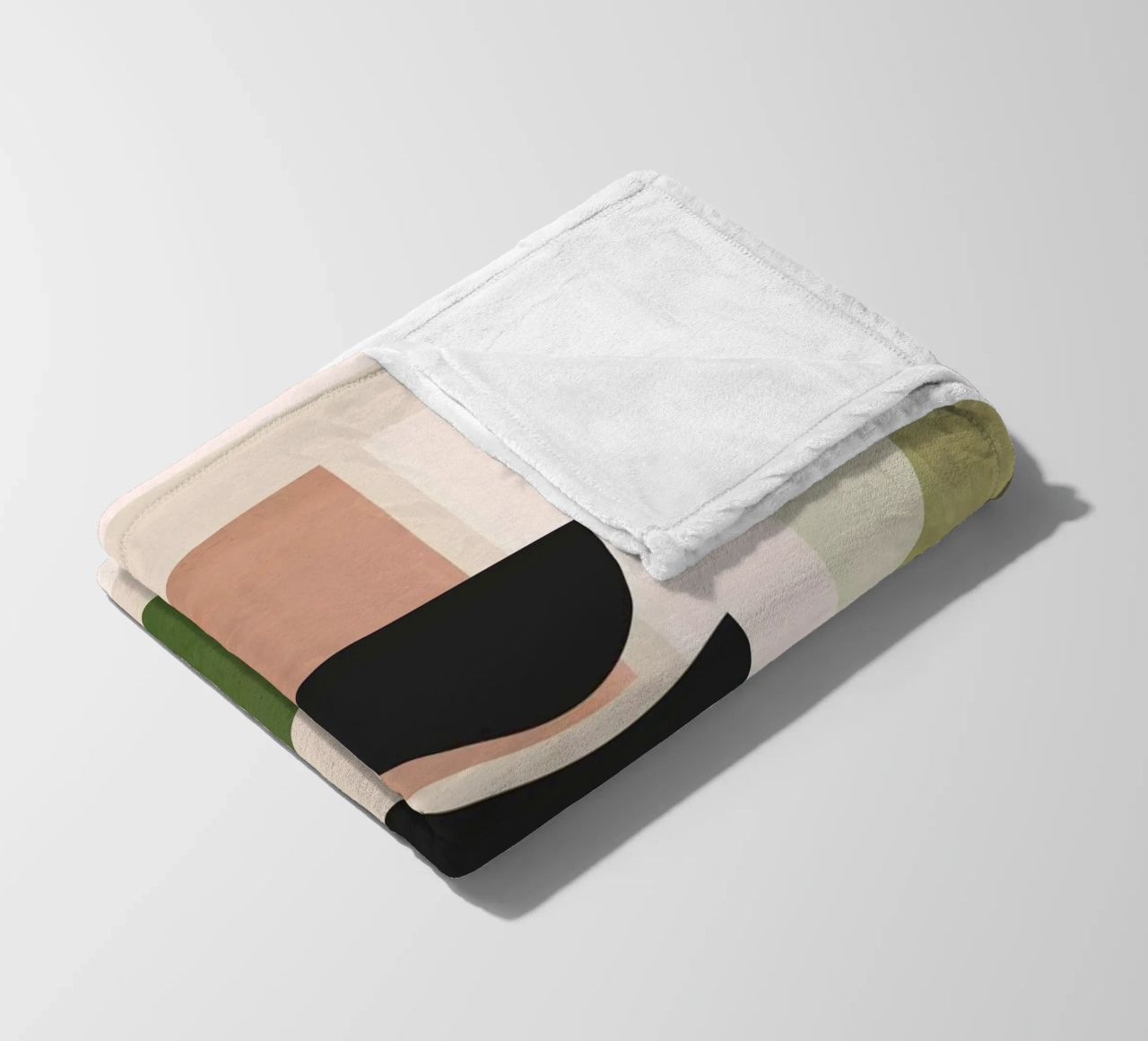 Modern Abstract Minimal Shapes 32 fleece blanket by ThingDesign