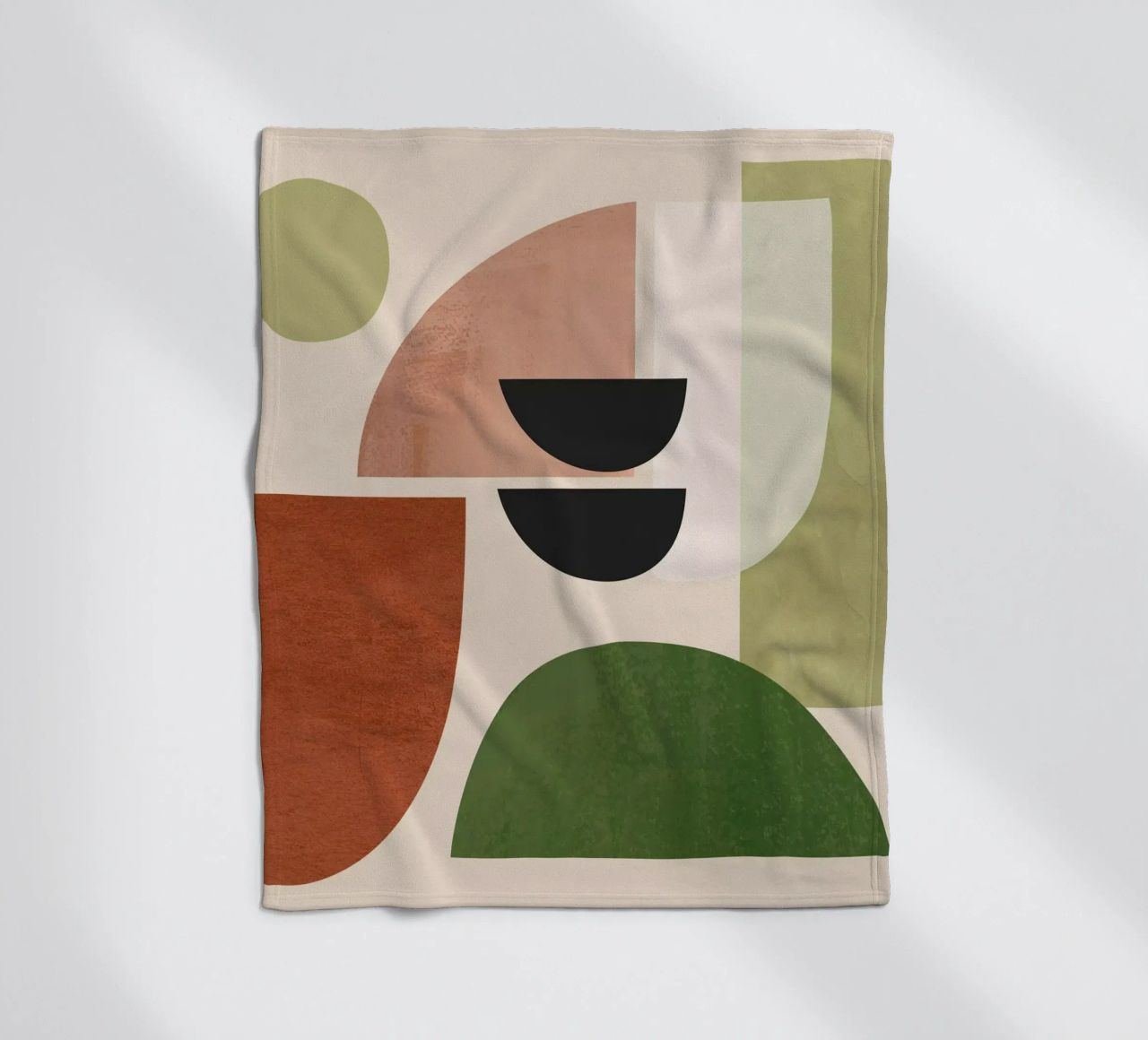 Modern Abstract Minimal Shapes 32 fleece blanket by ThingDesign