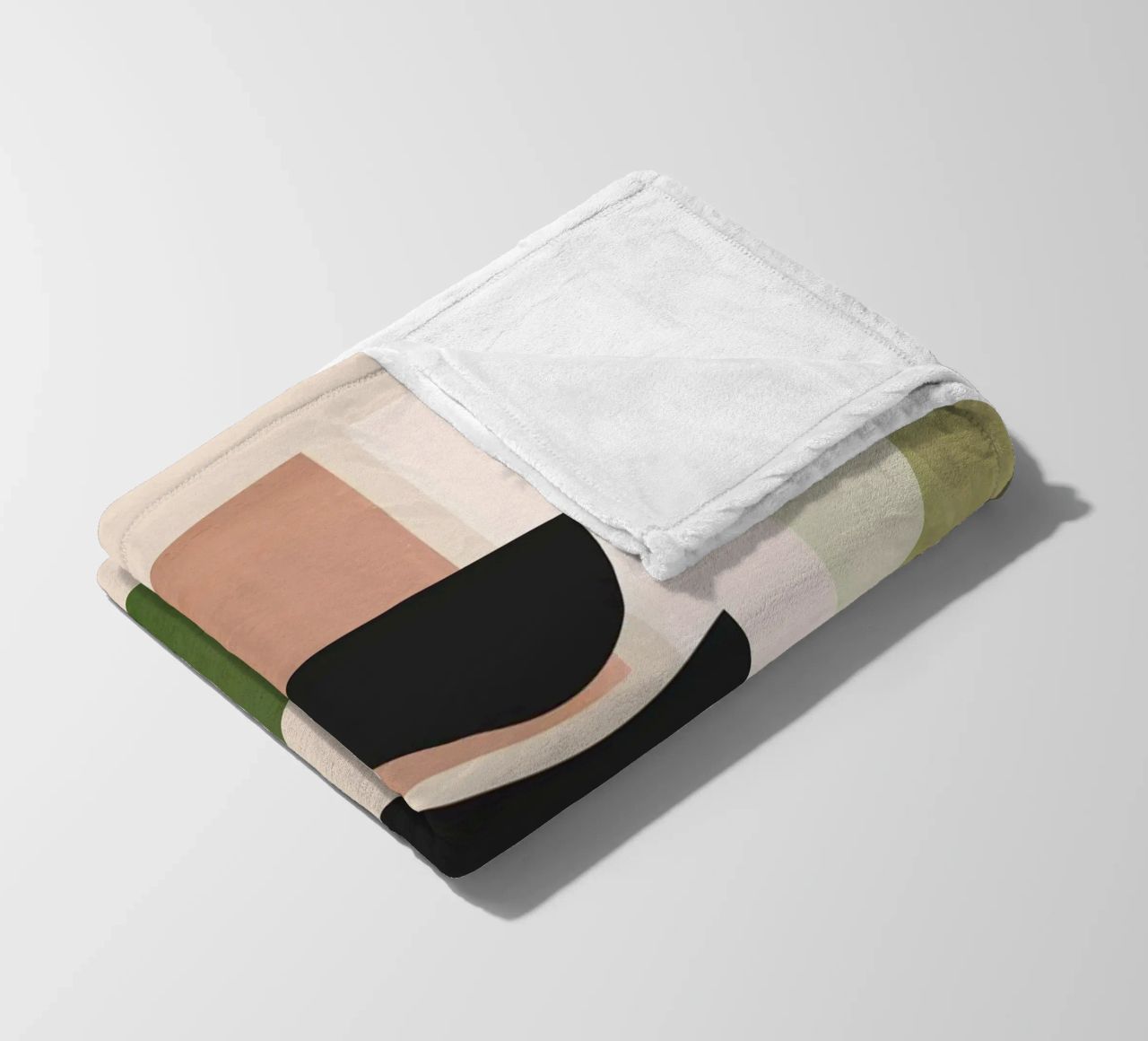 Modern Abstract Minimal Shapes 32 fleece blanket by ThingDesign