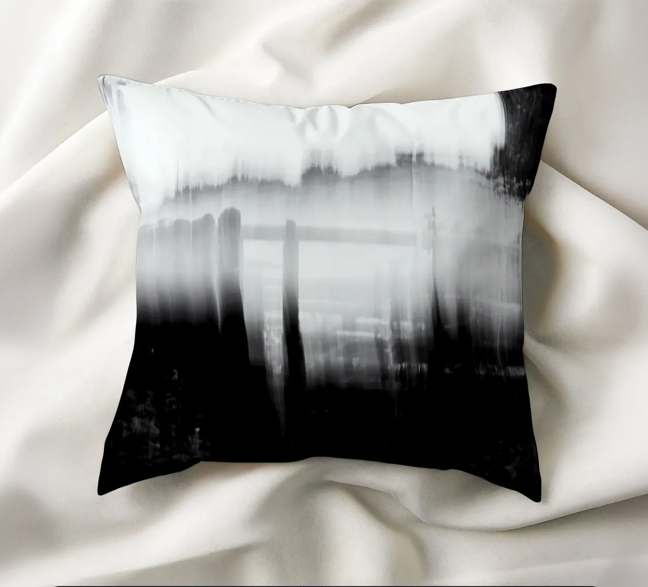 Abstract blurry monotone cuscino da artshop