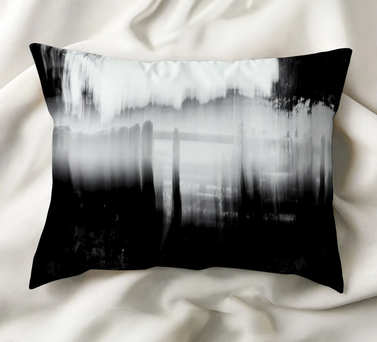 Abstract blurry monotone cuscino da artshop