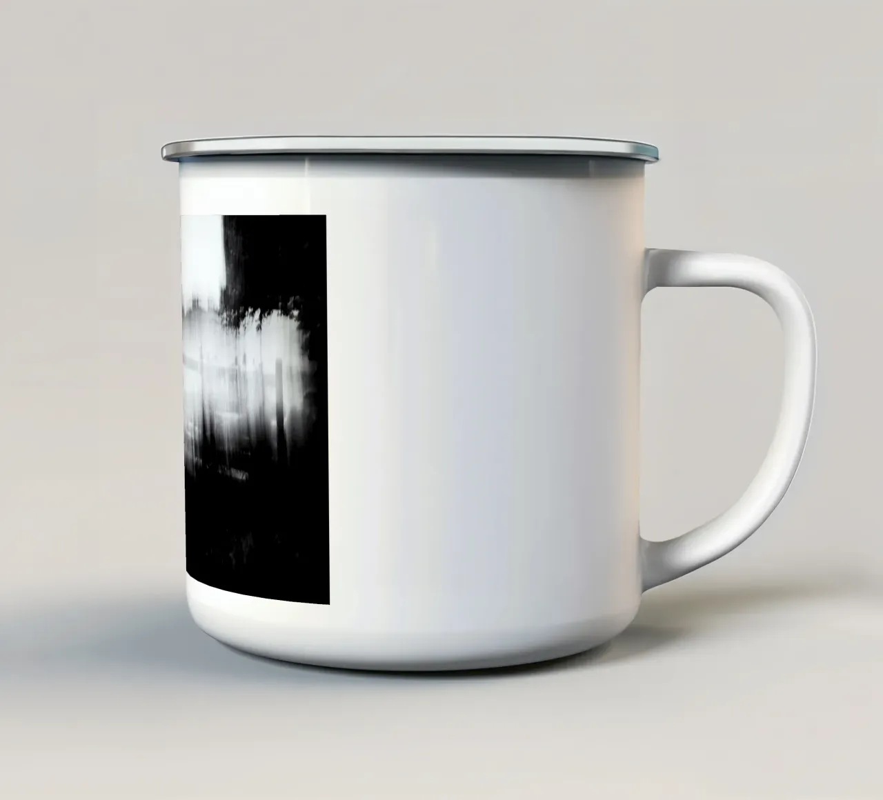 Abstract blurry monotone tazza in smalto da artshop