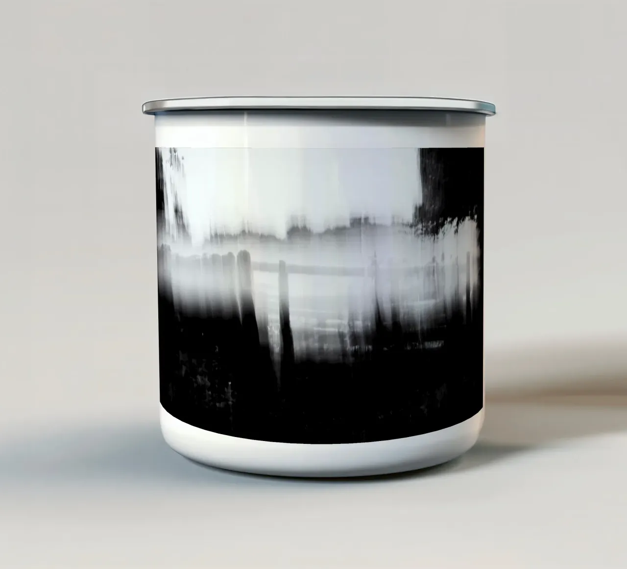 Abstract blurry monotone tazza in smalto da artshop