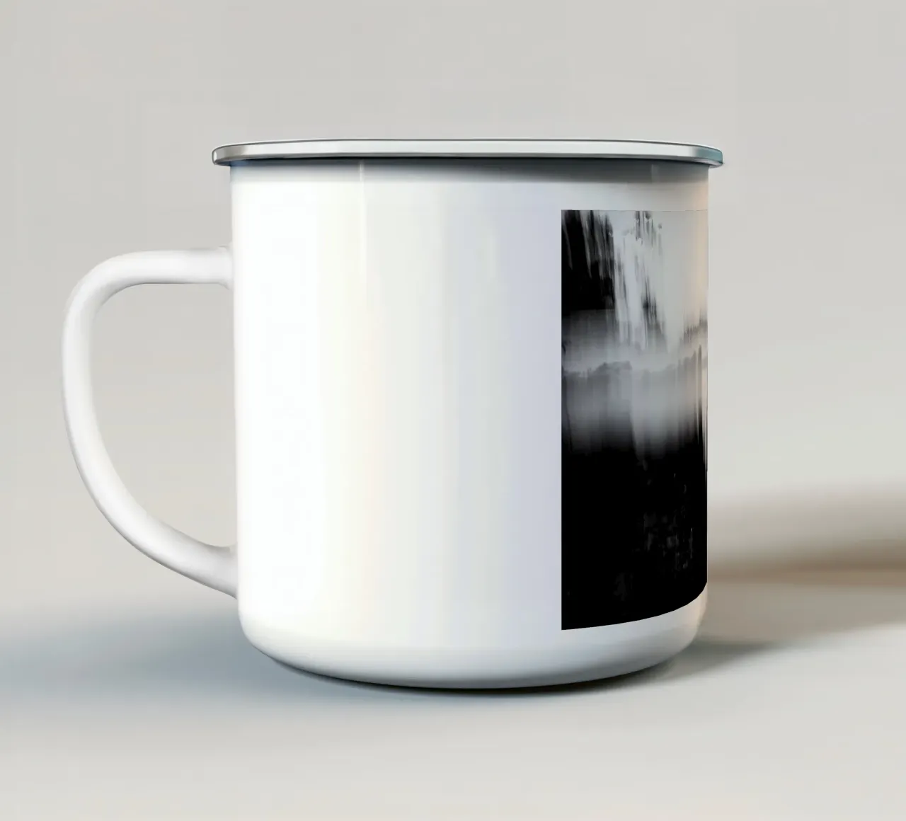Abstract blurry monotone tazza in smalto da artshop