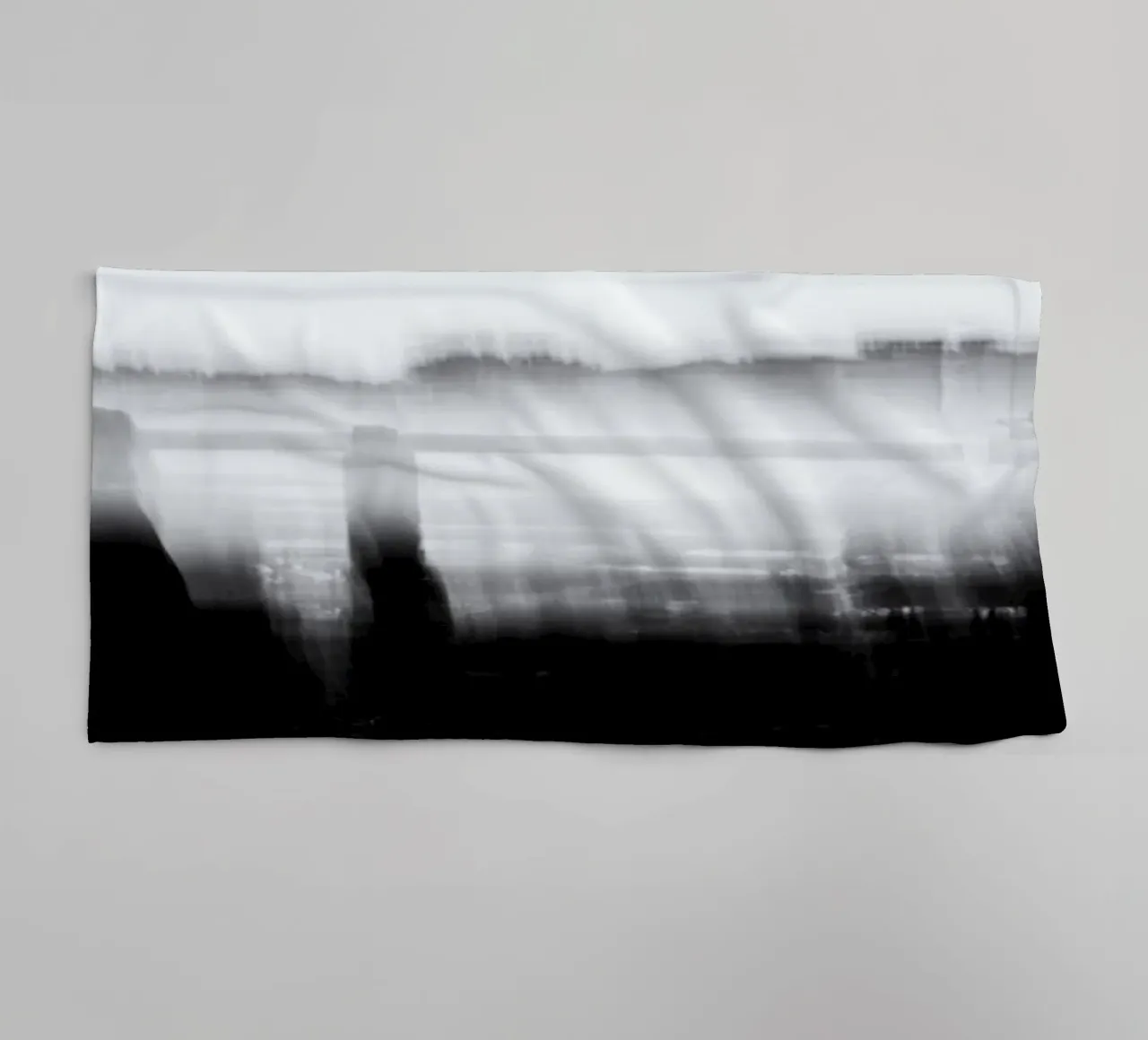 Abstract blurry monotone badhanddoek van artshop
