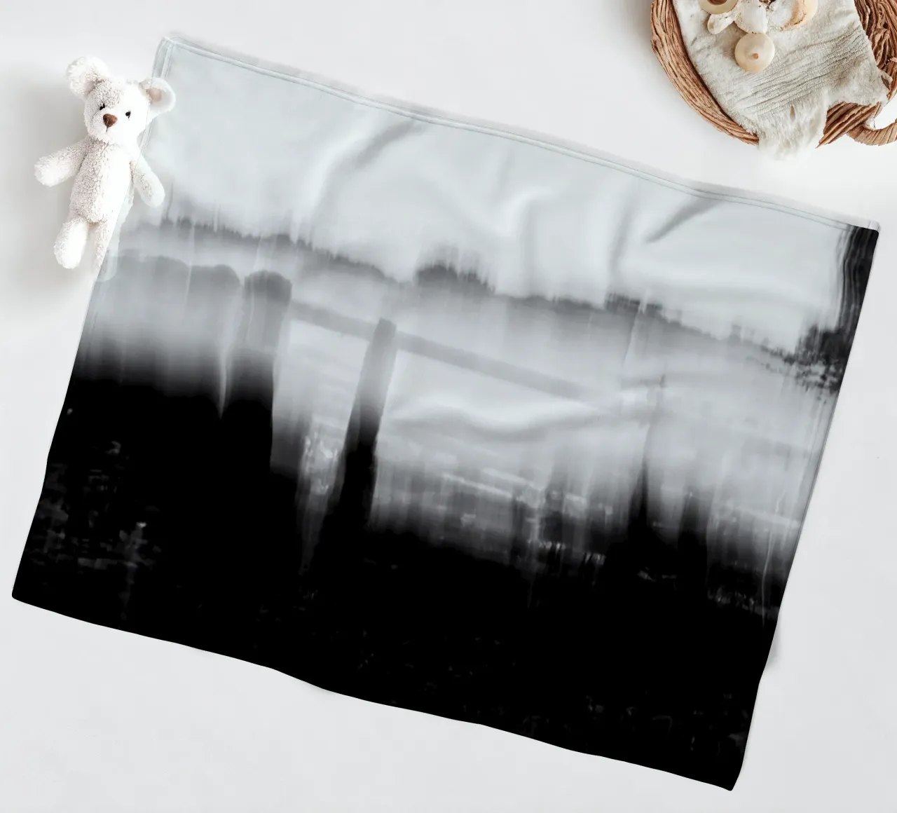 Abstract blurry monotone coperta in pile da artshop