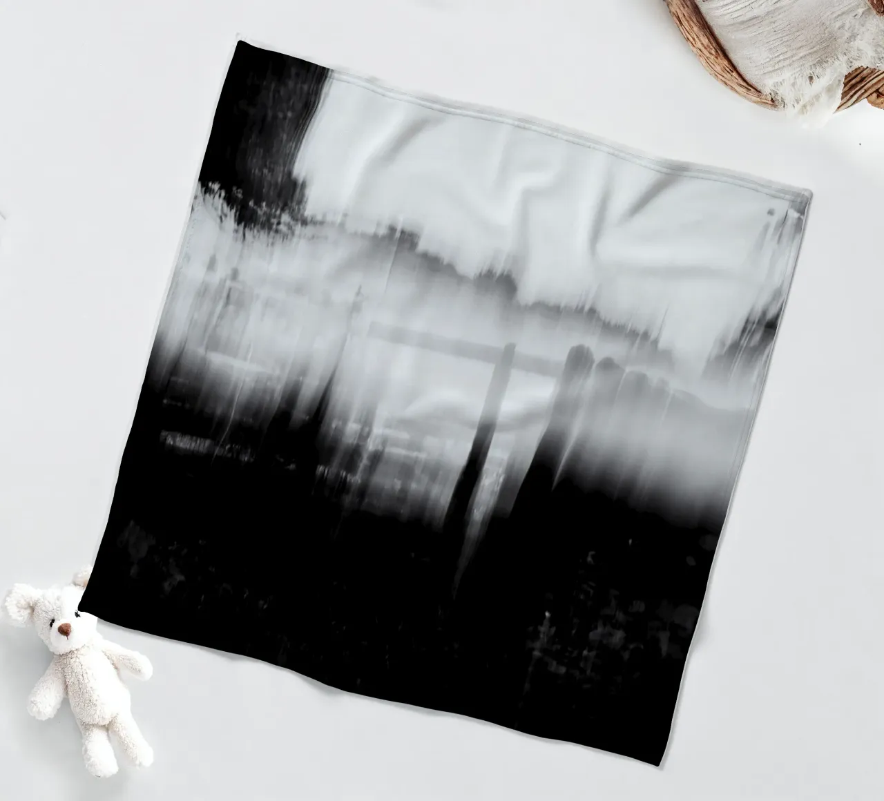 Abstract blurry monotone coperta in pile da artshop
