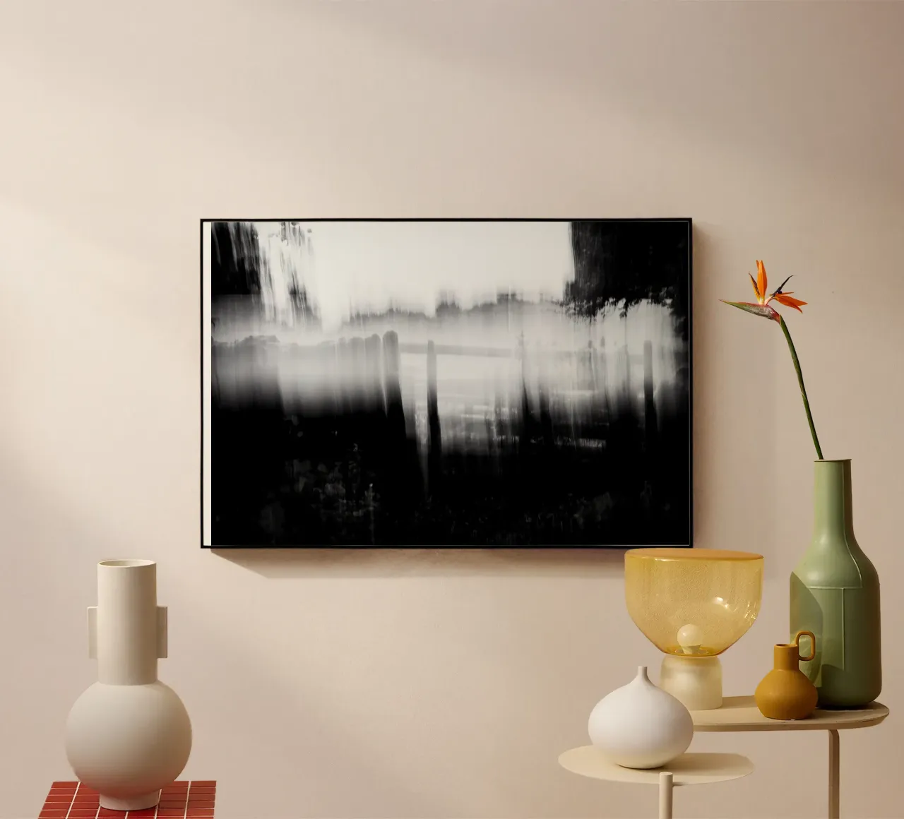 Abstract blurry monotone plexiglass da artshop
