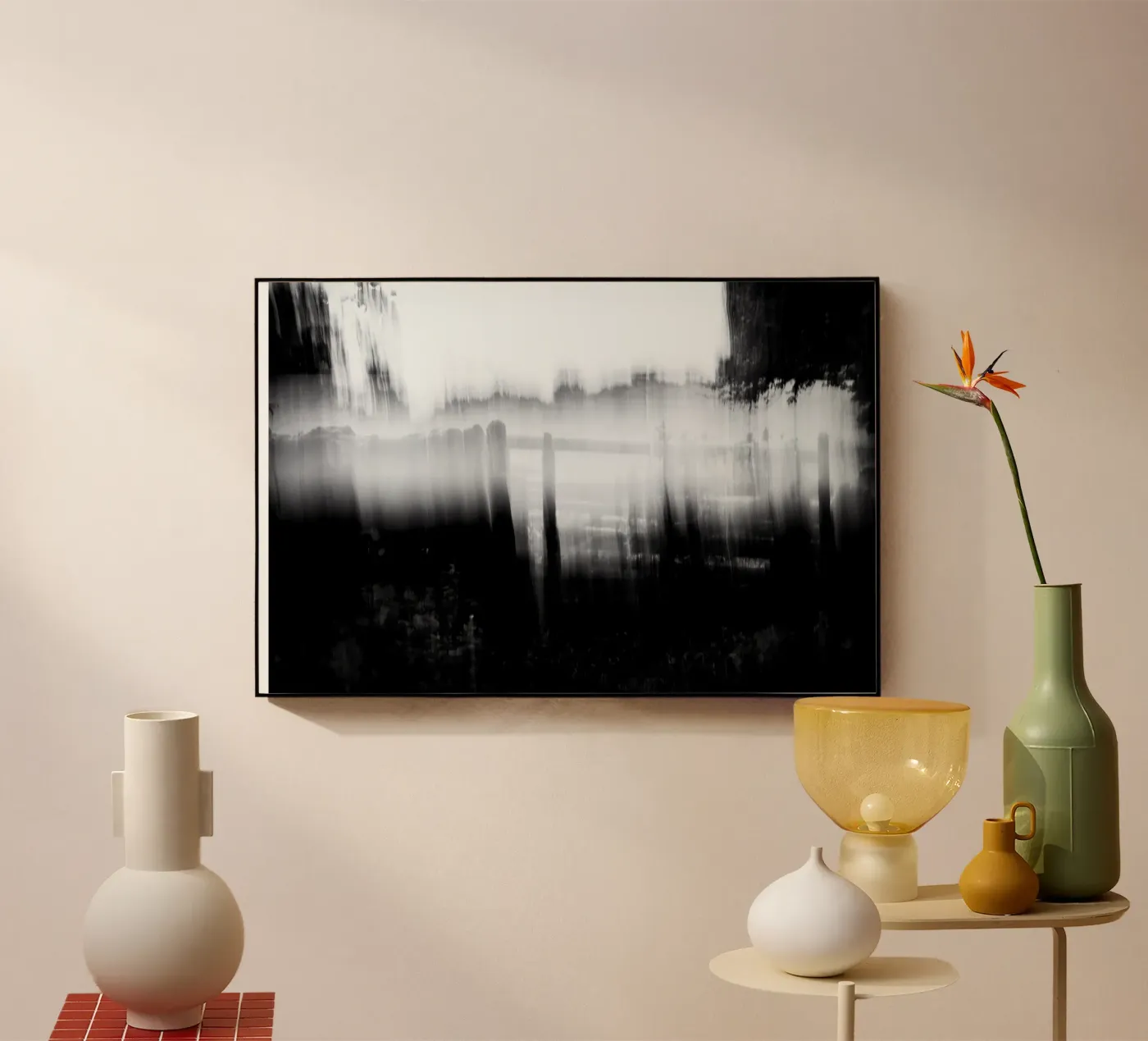 Abstract blurry monotone plexiglass da artshop