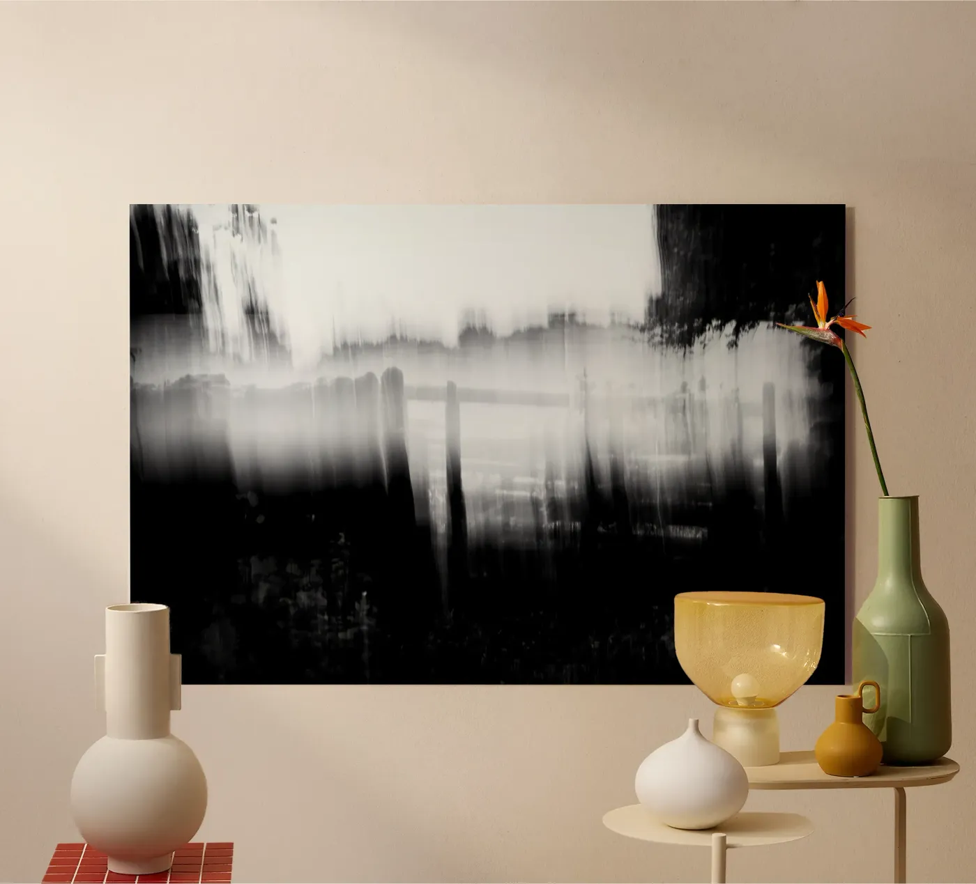Abstract blurry monotone plexiglass da artshop