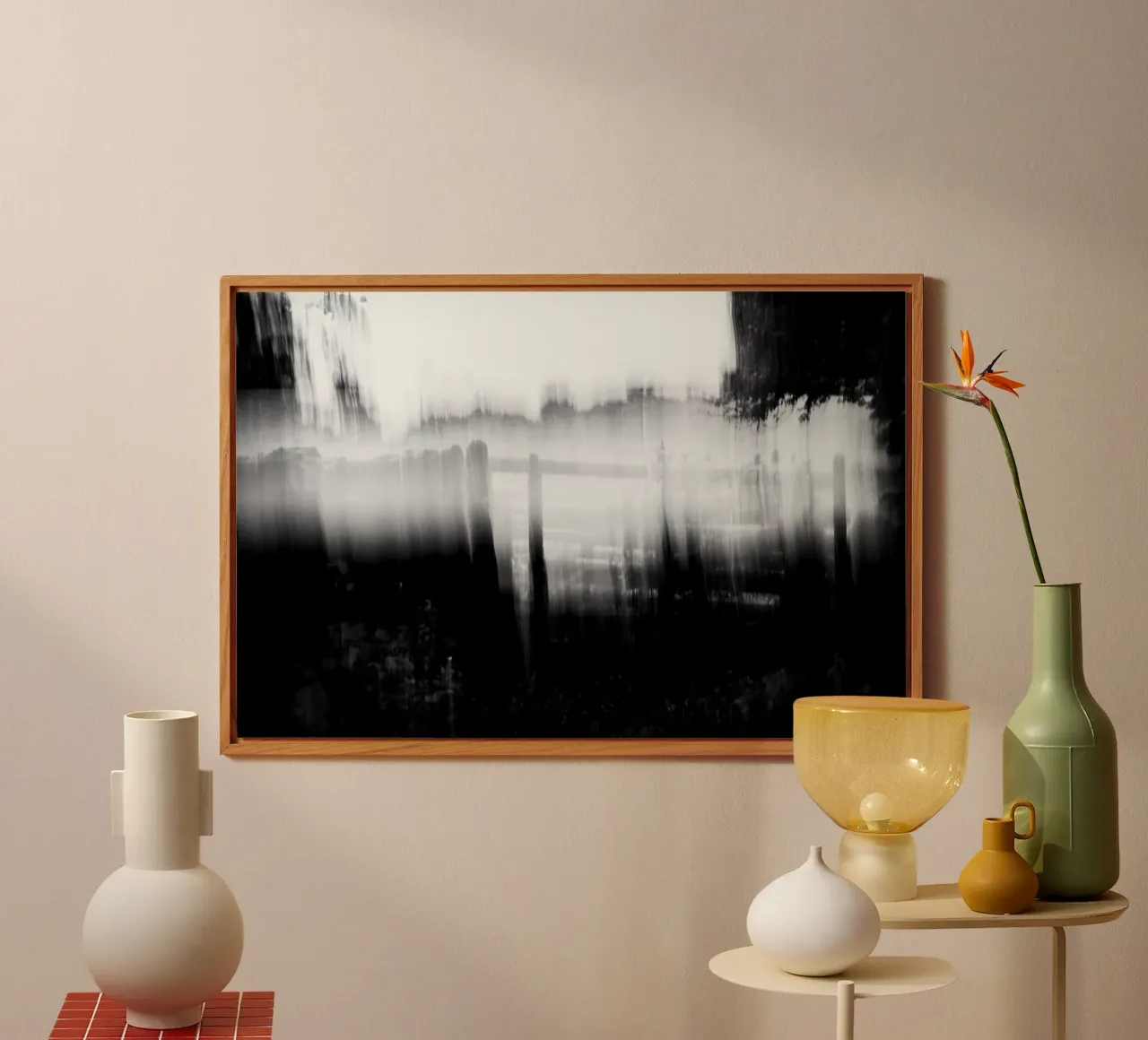 Abstract blurry monotone pannello forex da artshop