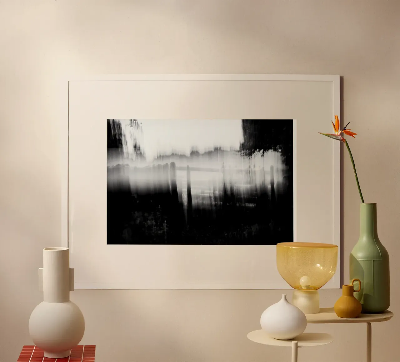 Abstract blurry monotone carta hahnemühle da artshop