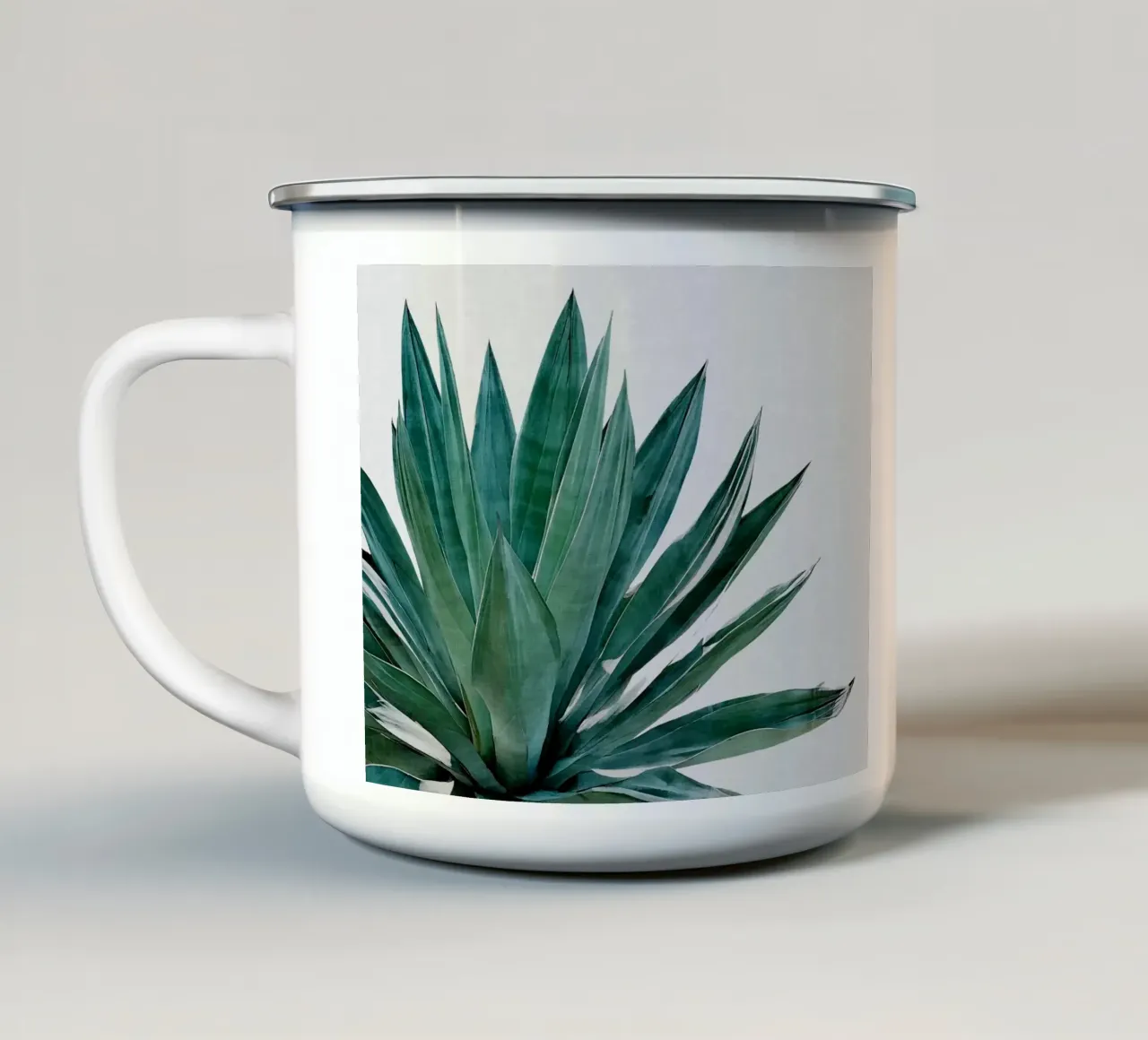 Cactus Agave tazza in smalto da Orara Studio