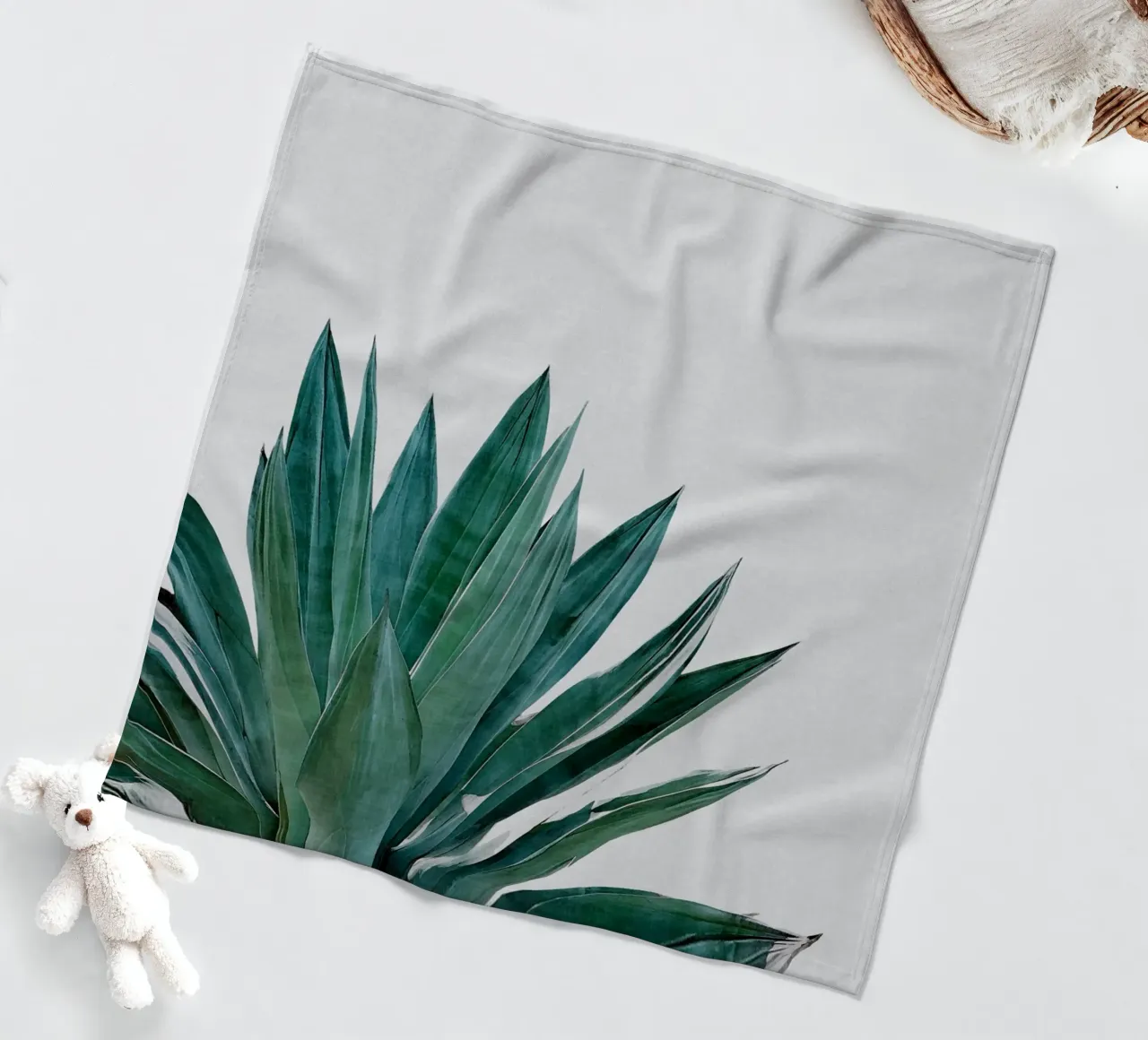 Agave Cactus fleece blanket by Orara Studio