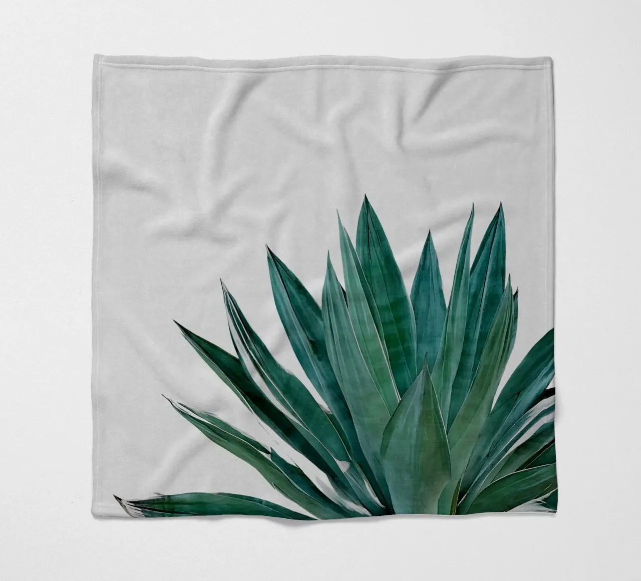 Agave Cactus fleece blanket by Orara Studio