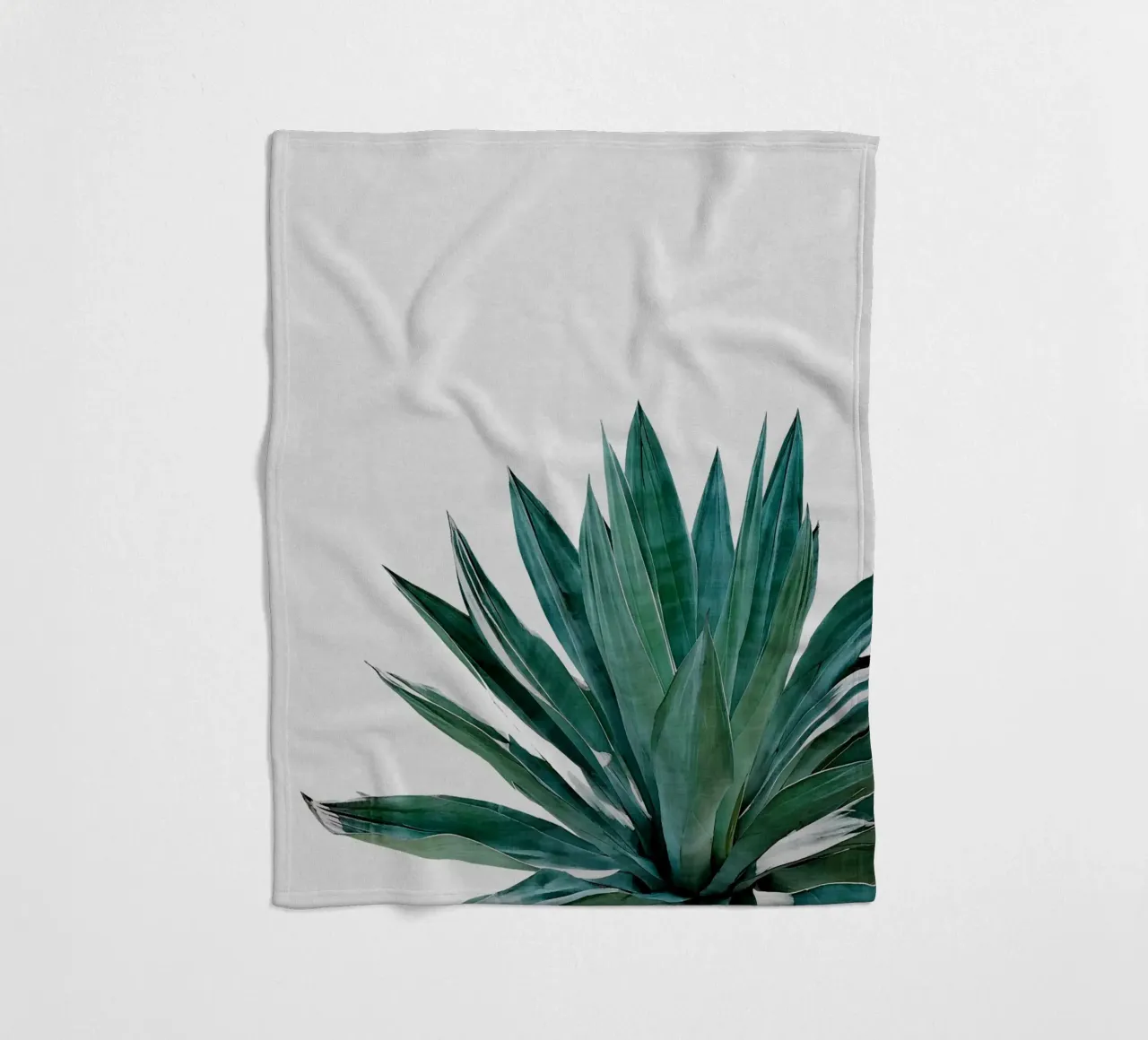 Agave Cactus fleece blanket by Orara Studio