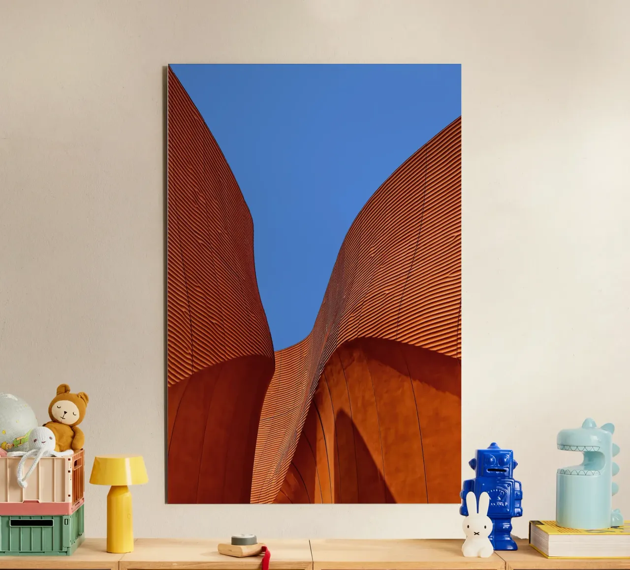 Perspective in red pannello forex da artshop