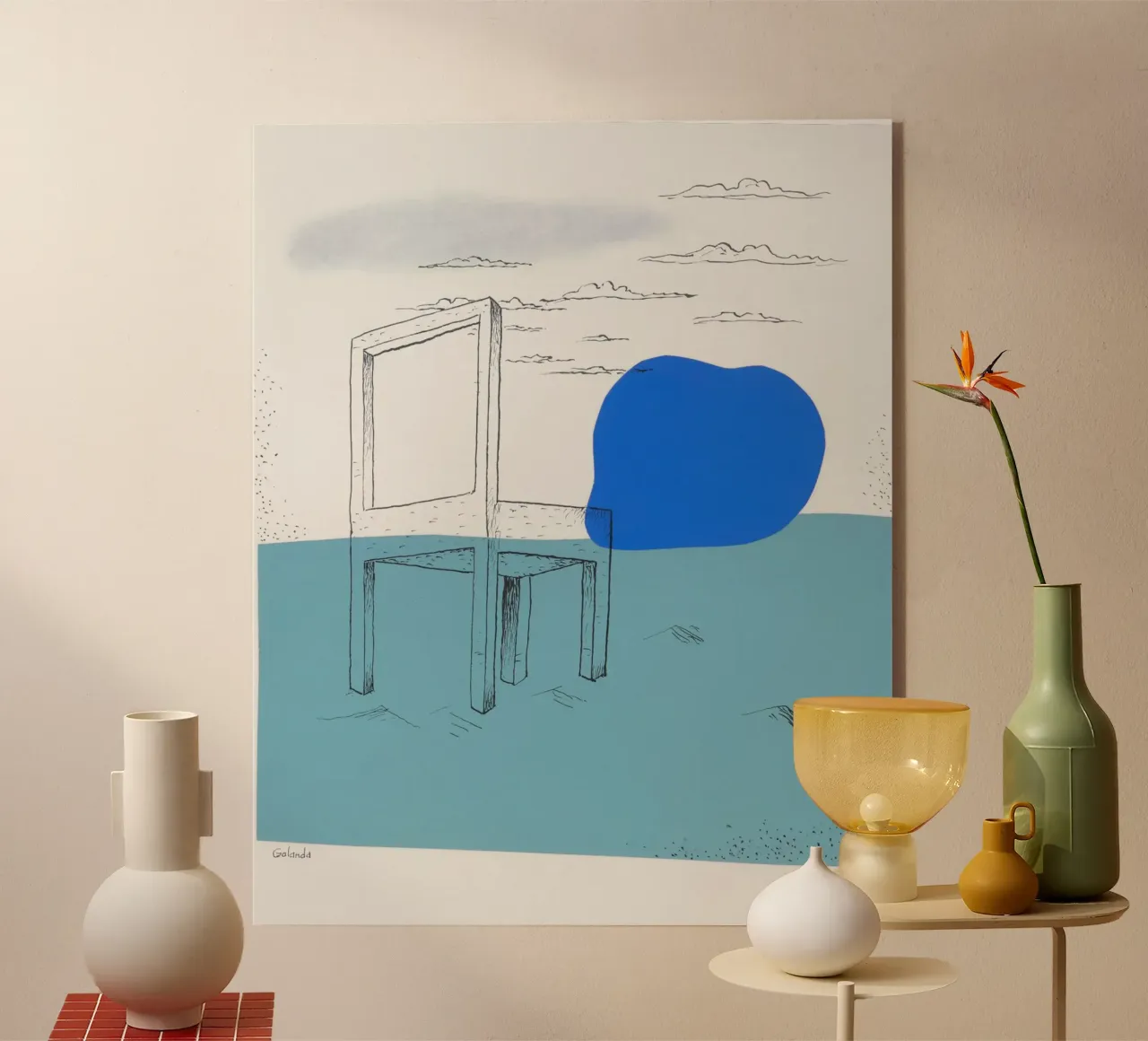 Landscape with a chair plexiglass da artshop